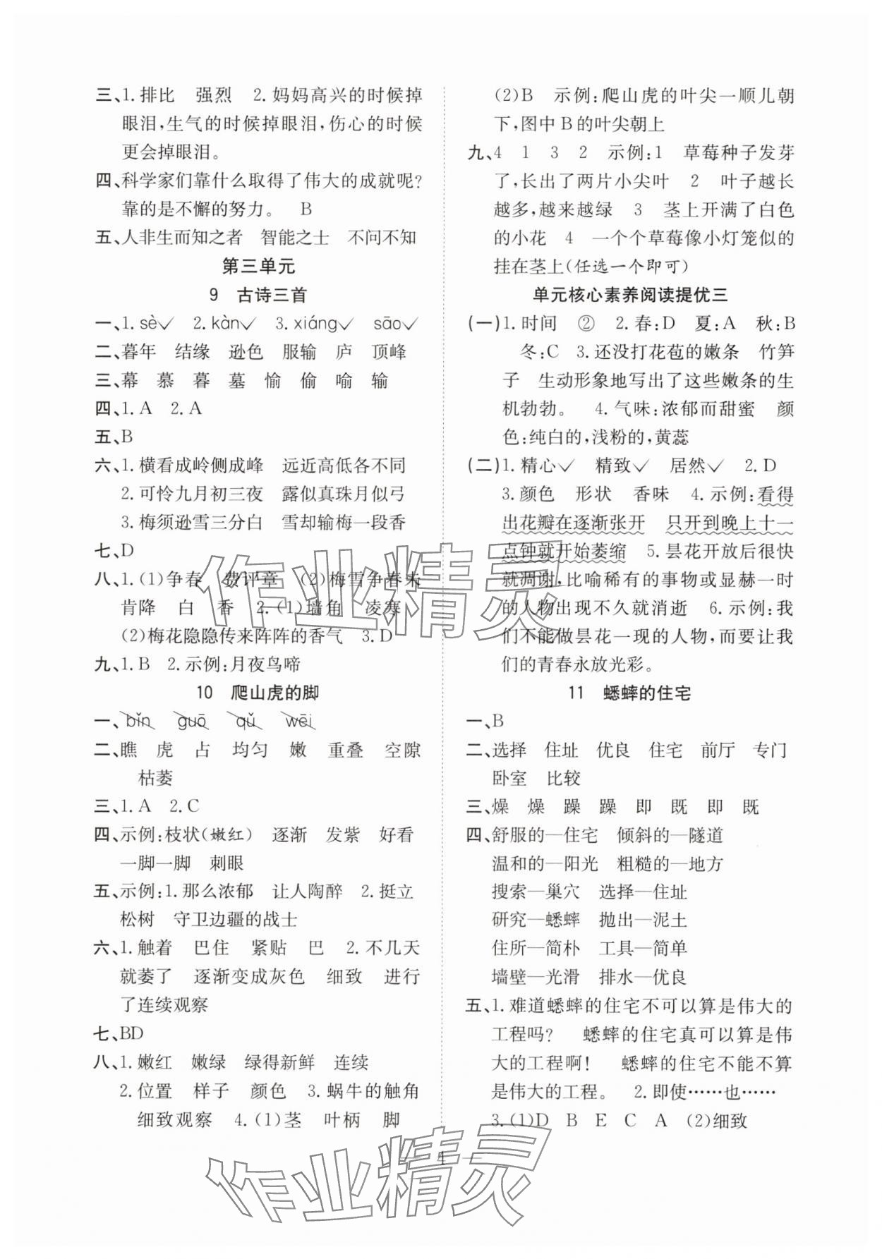 2025年新经典练与测四年级语文上册人教版 第4页