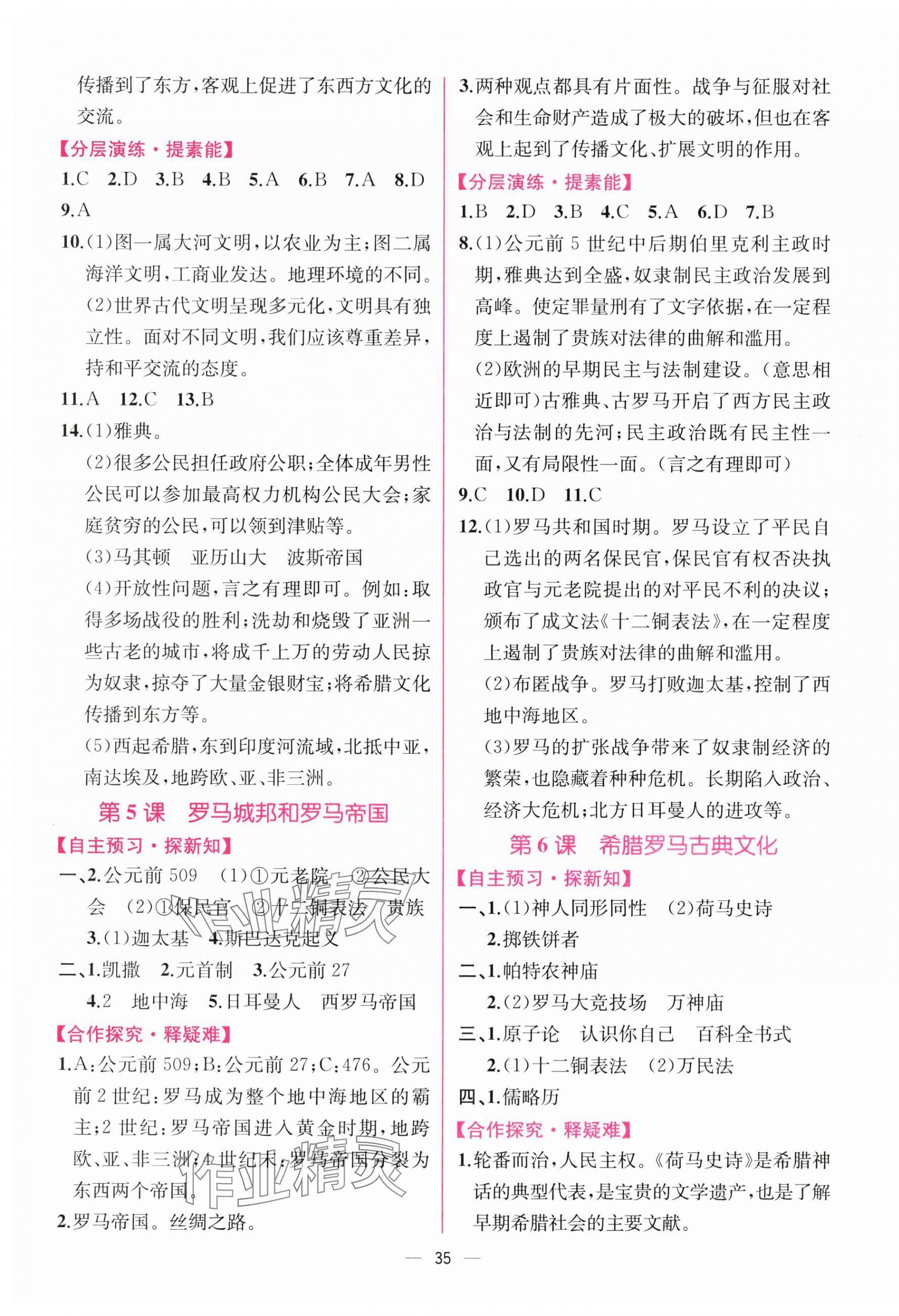 2025年同步导学案课时练九年级历史上册人教版 第3页