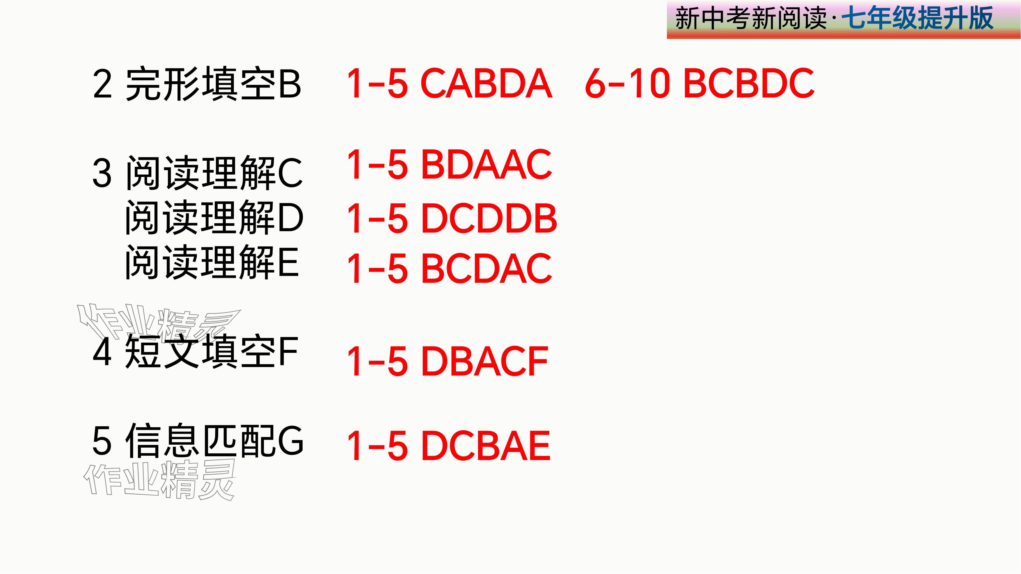 2024年新中考新閱讀七年級英語下冊人教版深圳專版 參考答案第4頁