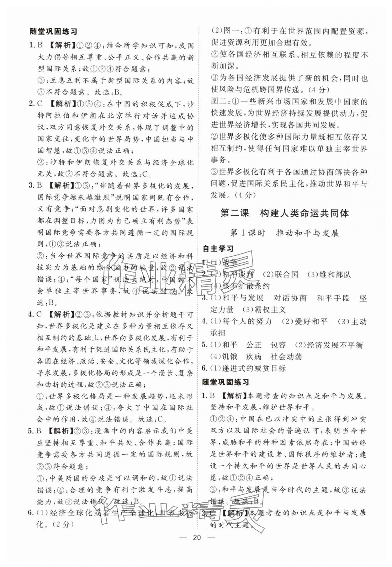 2024年名師金典九年級道德與法治全一冊人教版深圳專版 第20頁