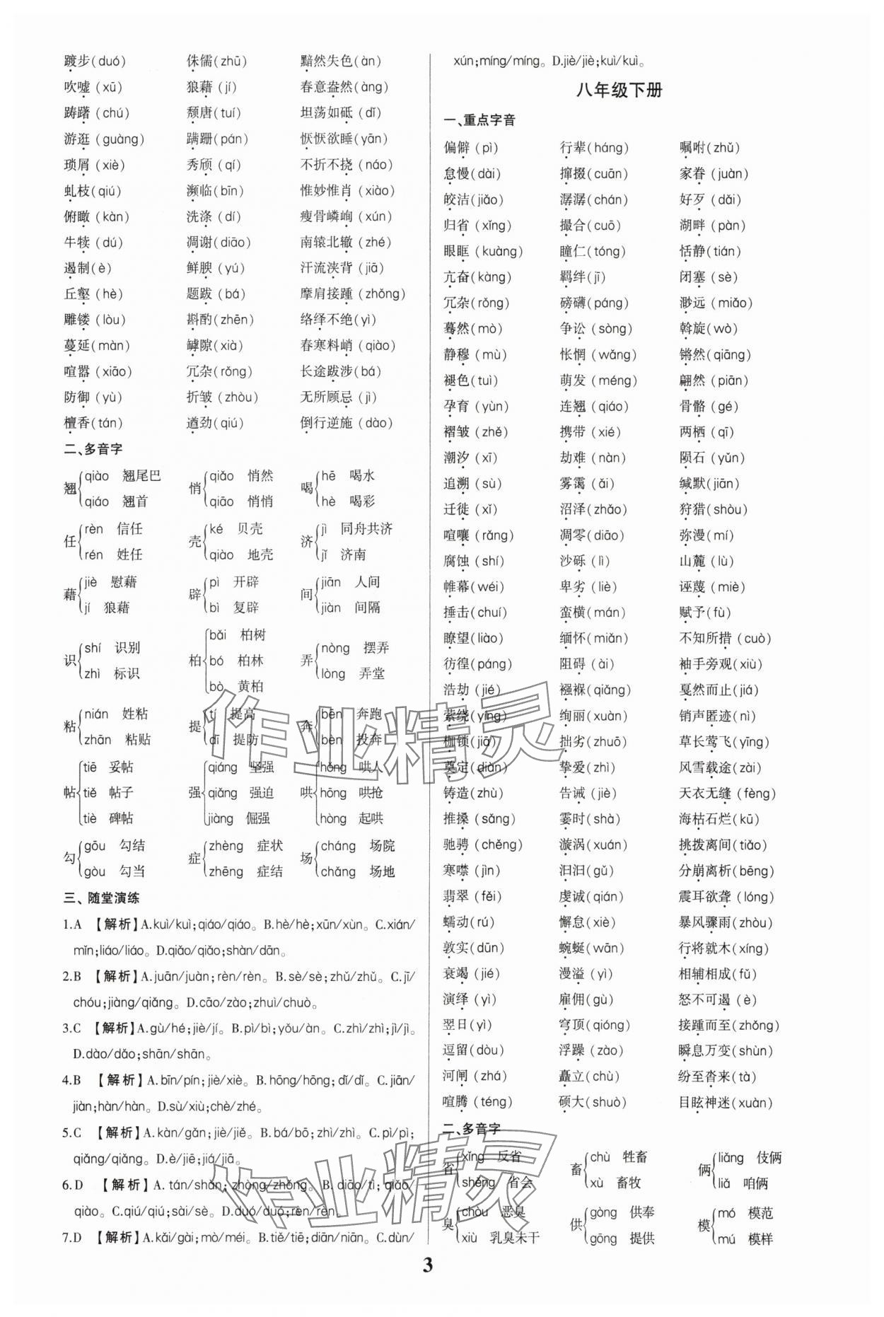 2024年一本到位語文中考廣州專版 第3頁