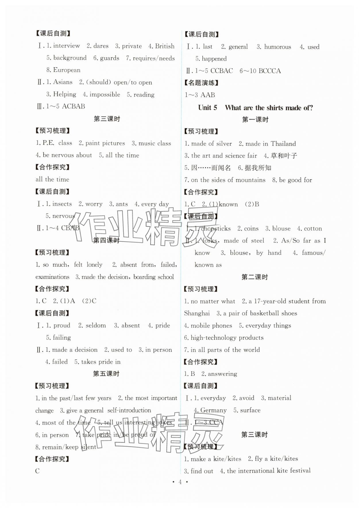 2024年能力培養(yǎng)與測(cè)試九年級(jí)英語全一冊(cè)人教版湖南專版 第4頁