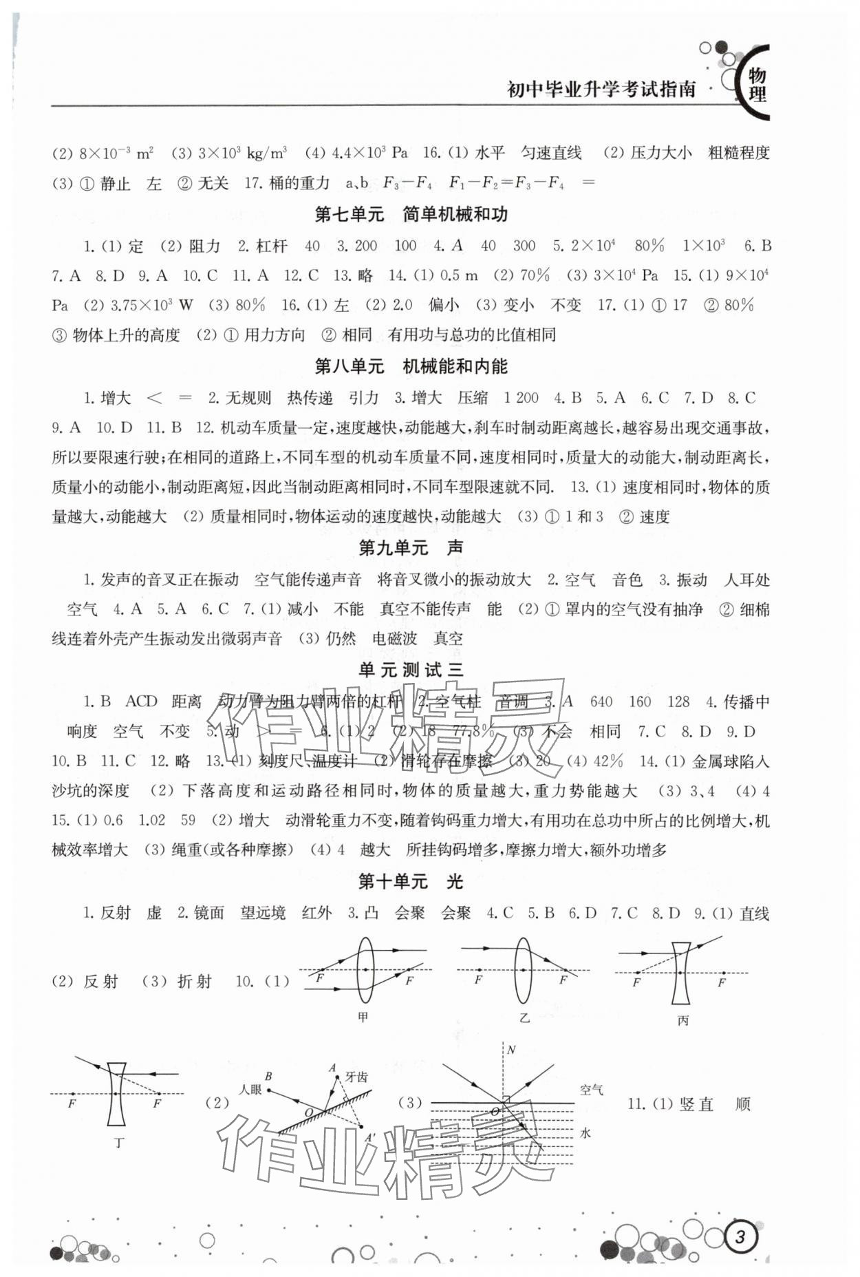 2024年初中毕业升学考试指南物理 第3页