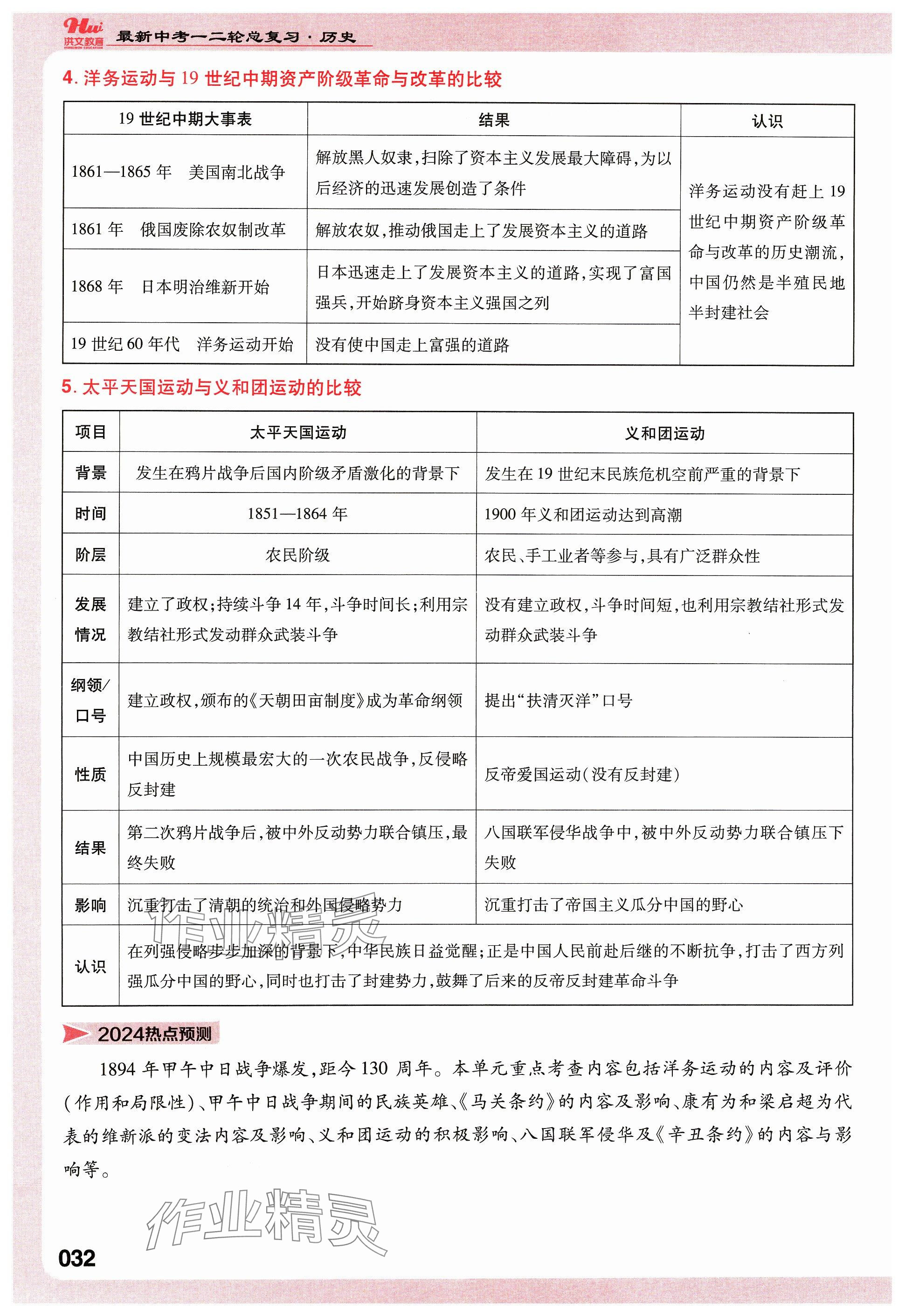 2024年洪文教育最新中考历史河南专版 参考答案第42页