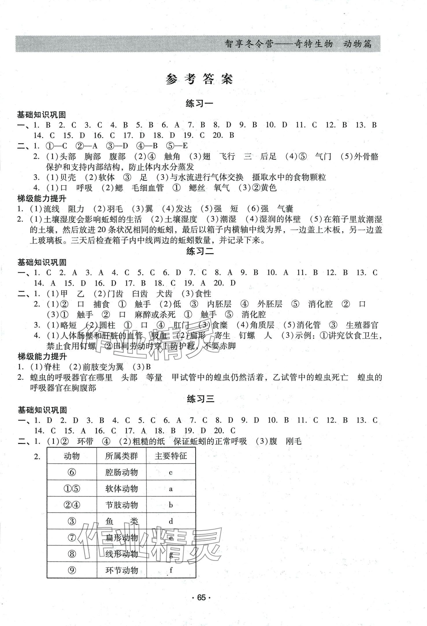 2024年智享冬令營八年級生物 第1頁