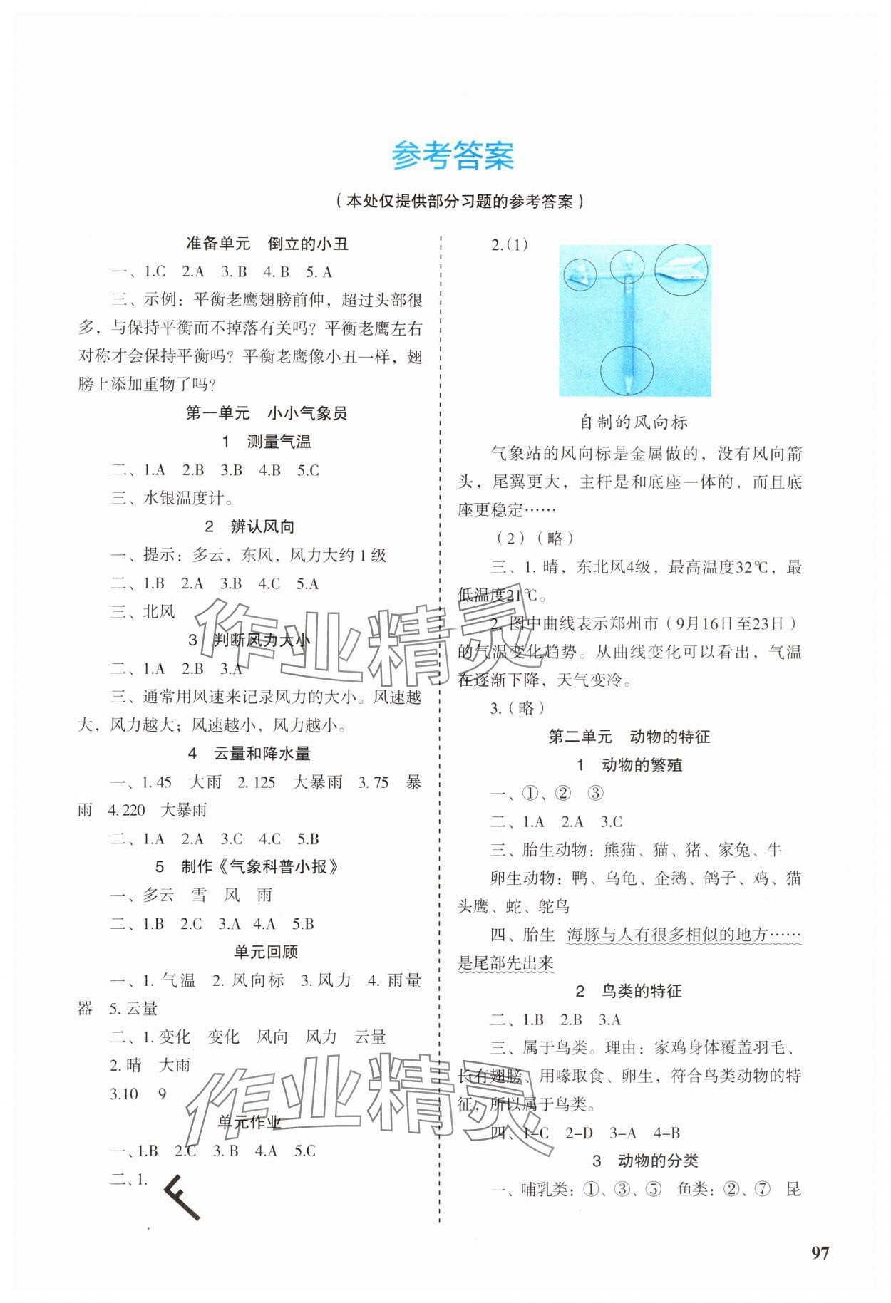 2024年科学探究与巩固三年级上册大象版 第1页