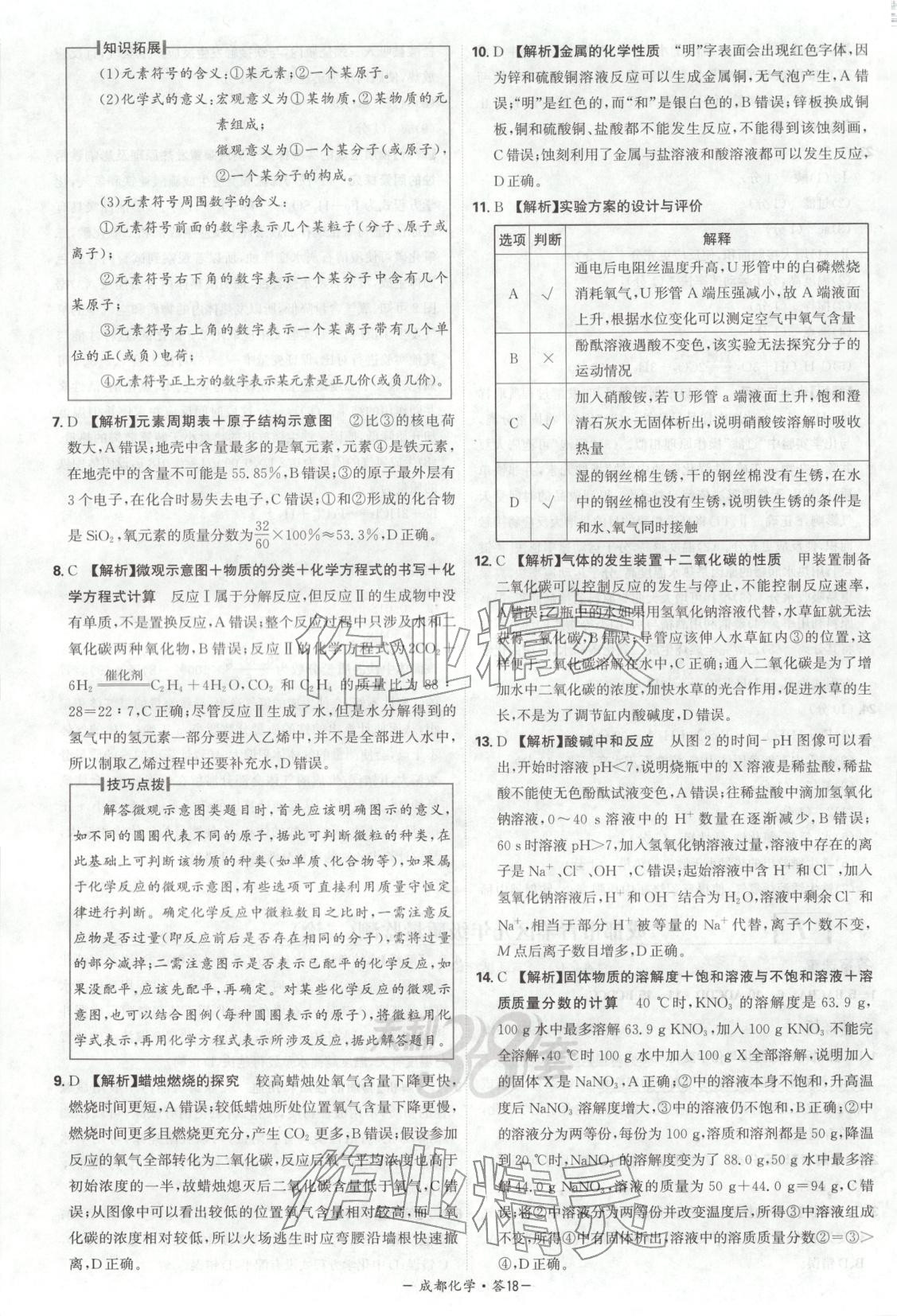 2026年天利38套中考試題精選化學成都專版&nbsp;第18頁