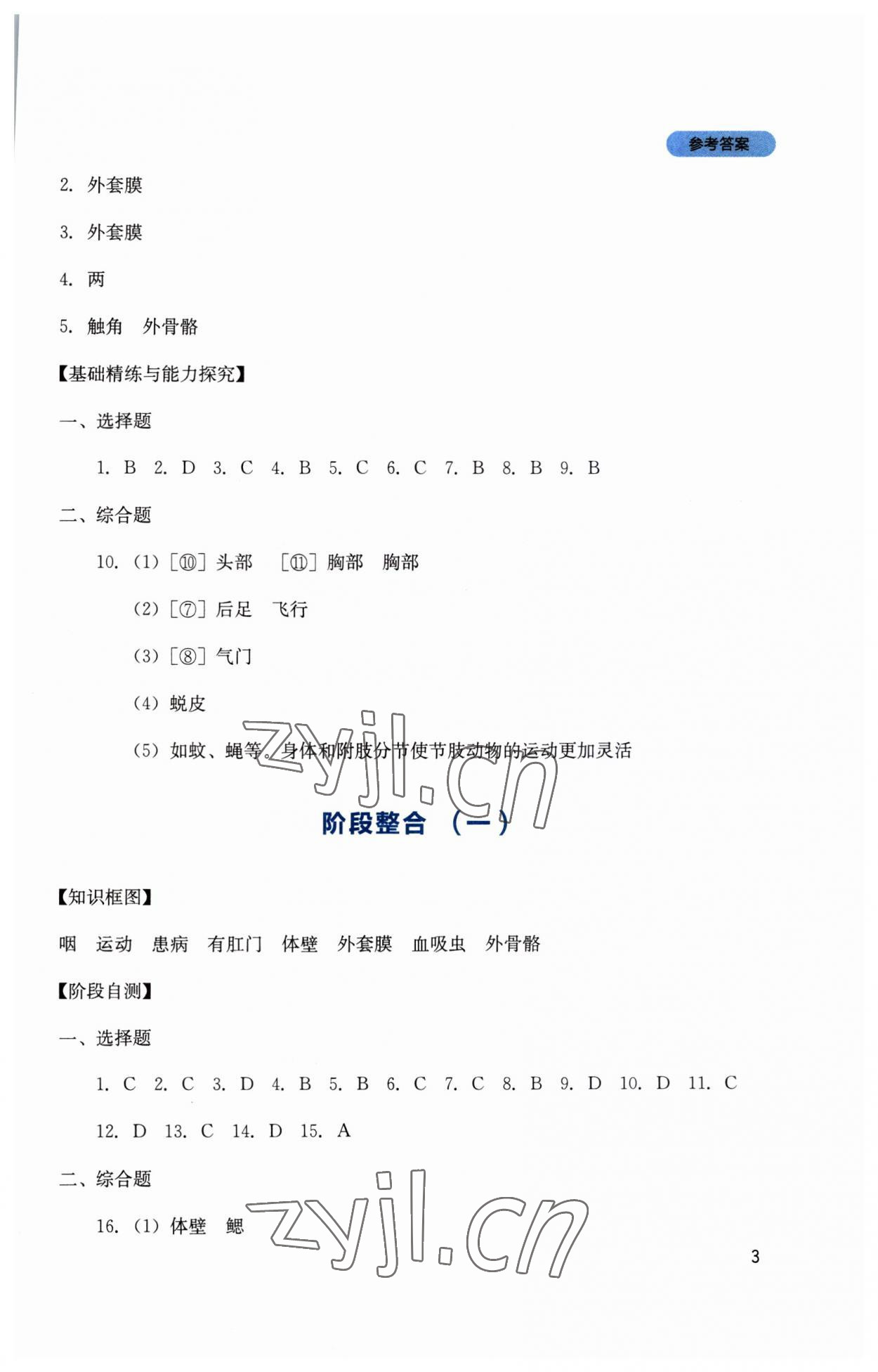 2023年新课程实践与探究丛书八年级生物上册人教版 第3页