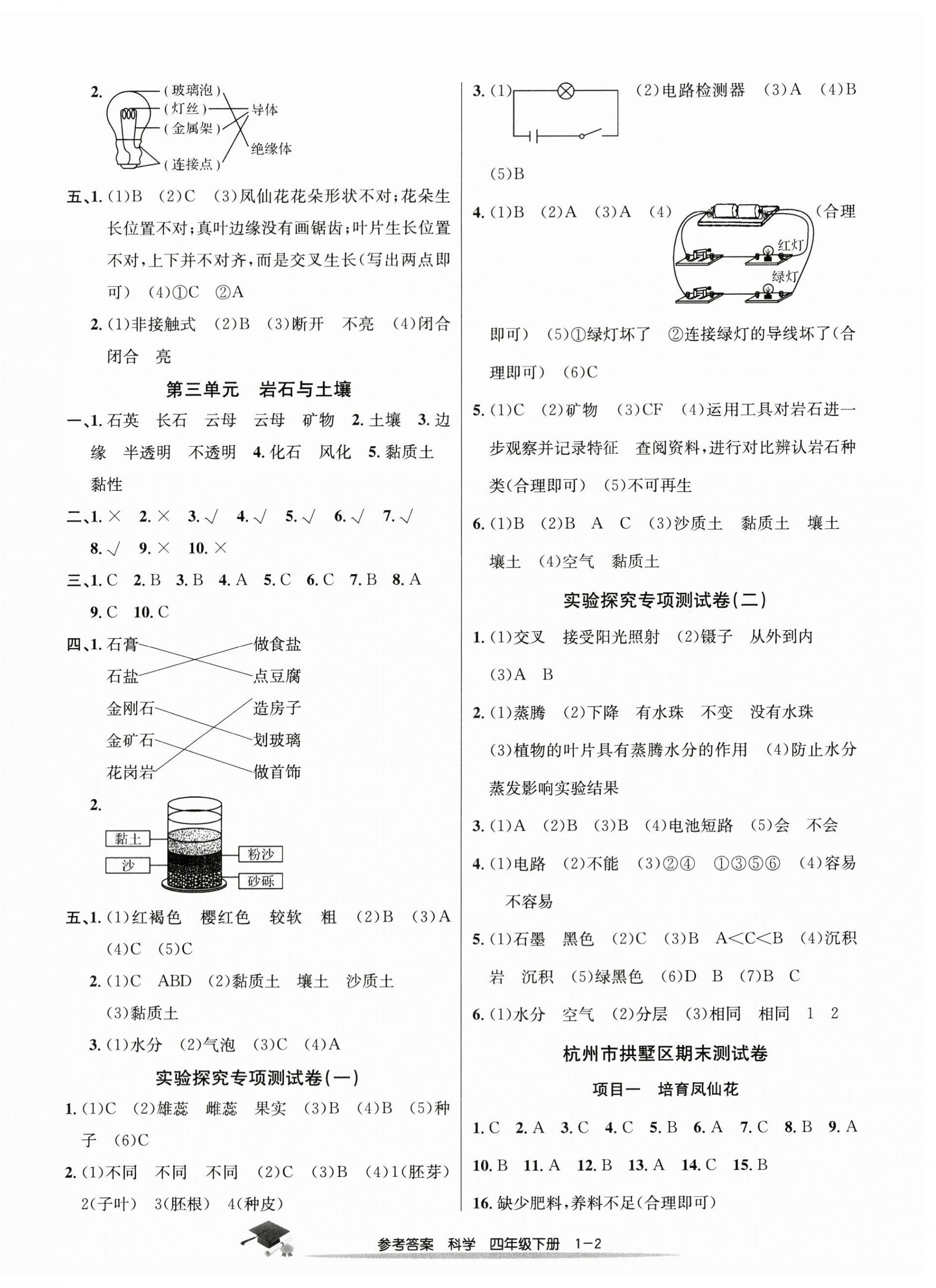 2024年期末直通车四年级科学下册教科版 第2页