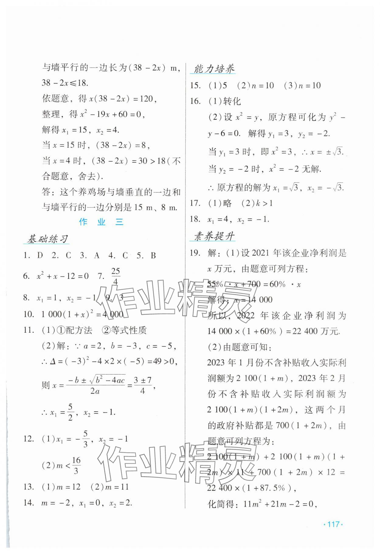 2025年假日數(shù)學(xué)寒假吉林出版集團(tuán)股份有限公司九年級人教版 第3頁