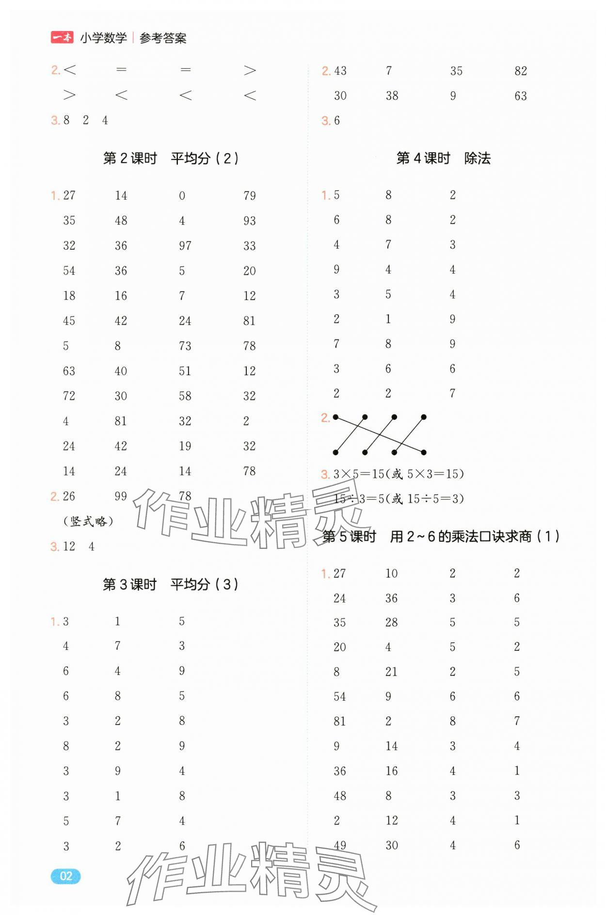 2025年一本计算能力训练100分二年级数学下册人教版 第2页