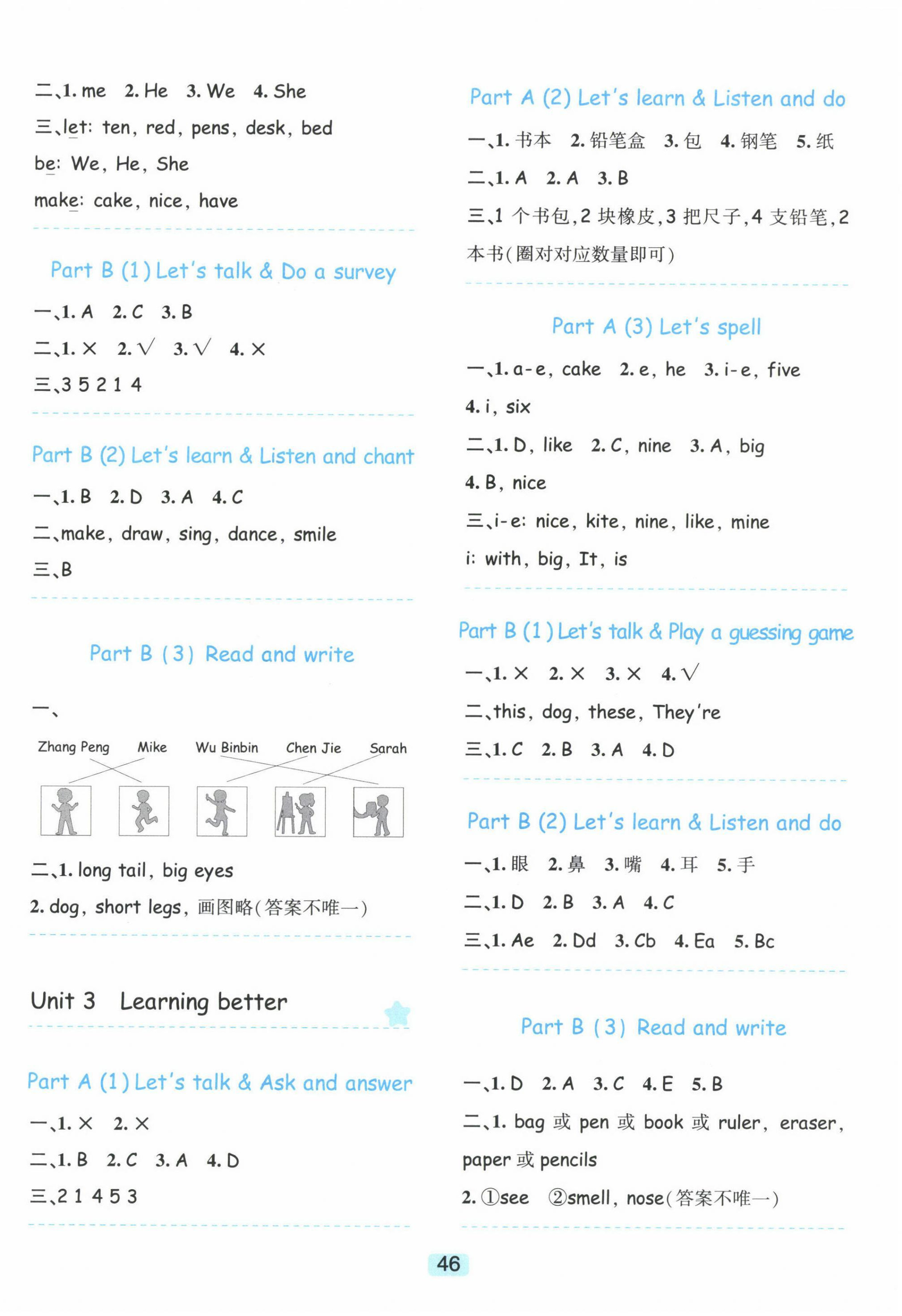 2025年精準學與練三年級英語下冊人教版 第2頁