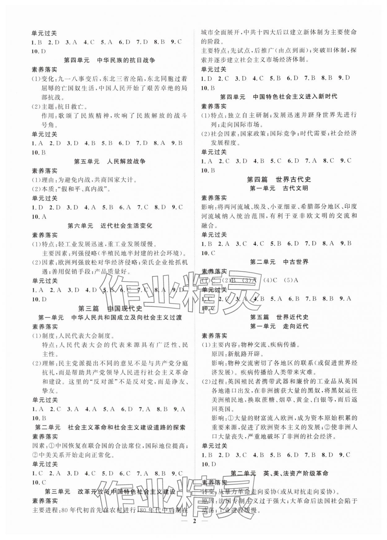 2024年金钥匙突破方略历史福建专版 第2页