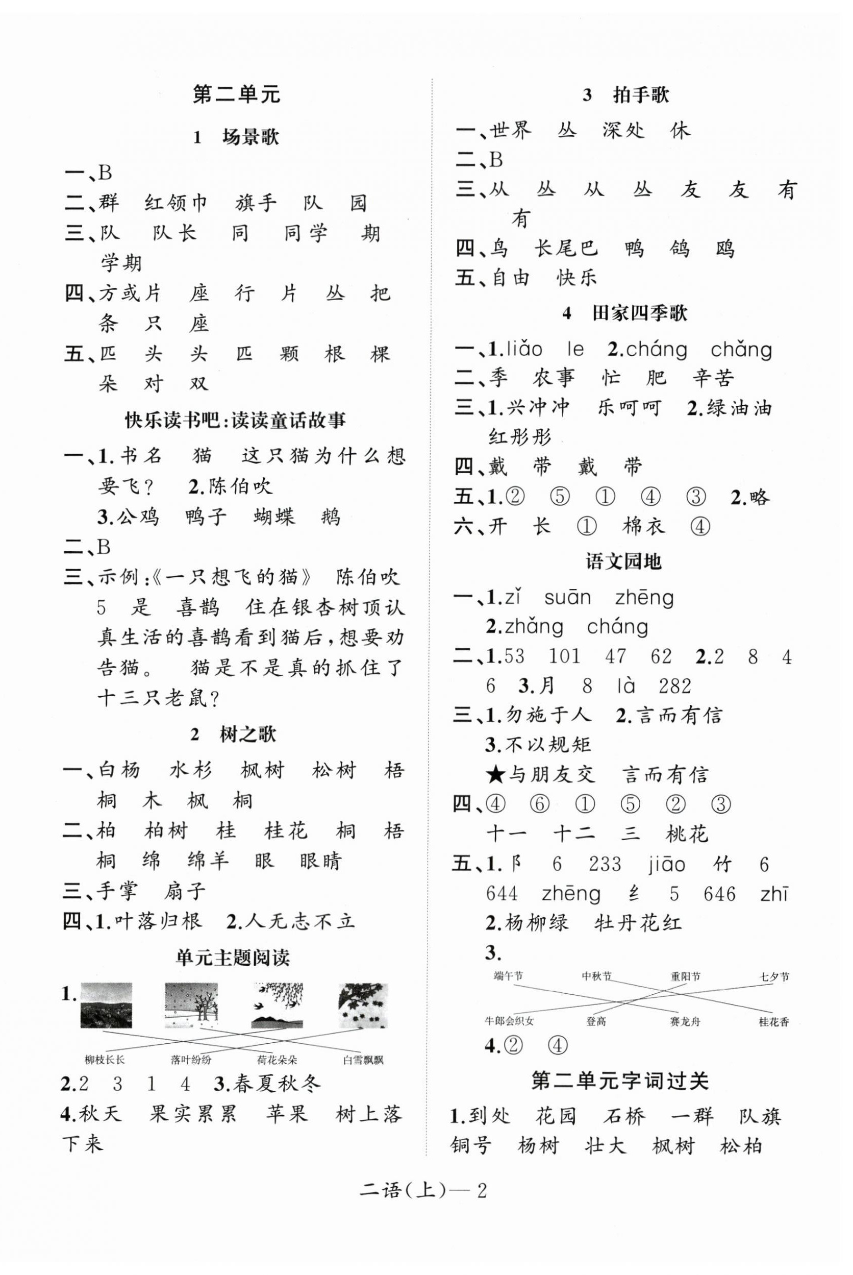 2023年小學(xué)學(xué)習(xí)好幫手二年級語文上冊人教版 第2頁