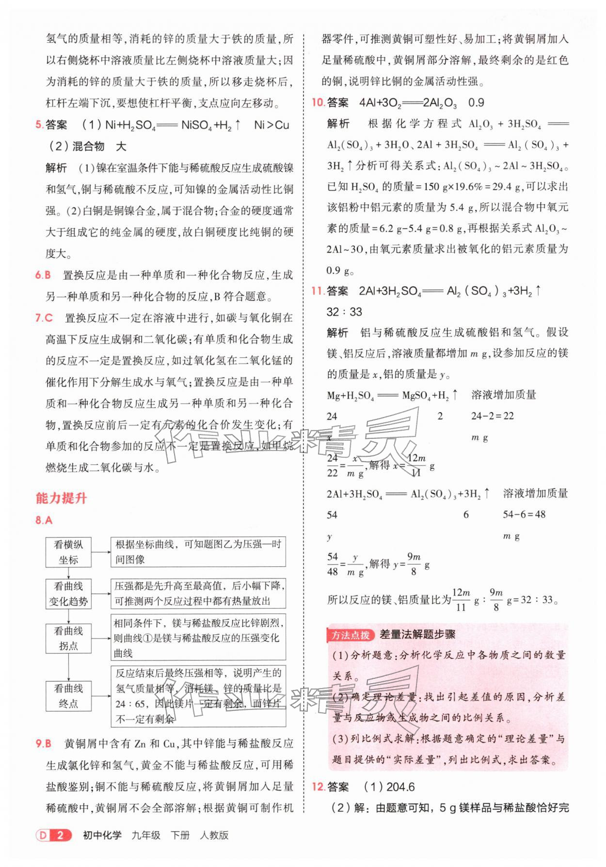 2026年5年中考3年模拟九年级化学下册人教版&nbsp;第2页