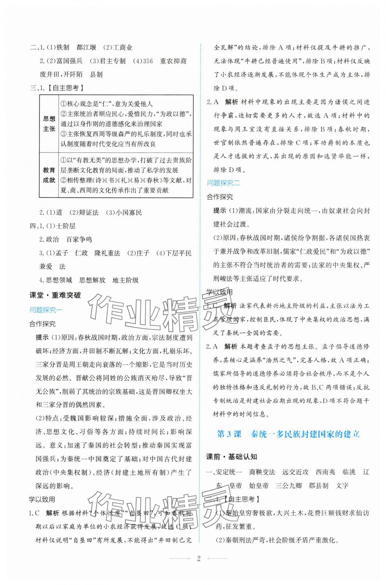 2024年志鴻優(yōu)化贏在課堂高中歷史必修上冊人教版 第2頁