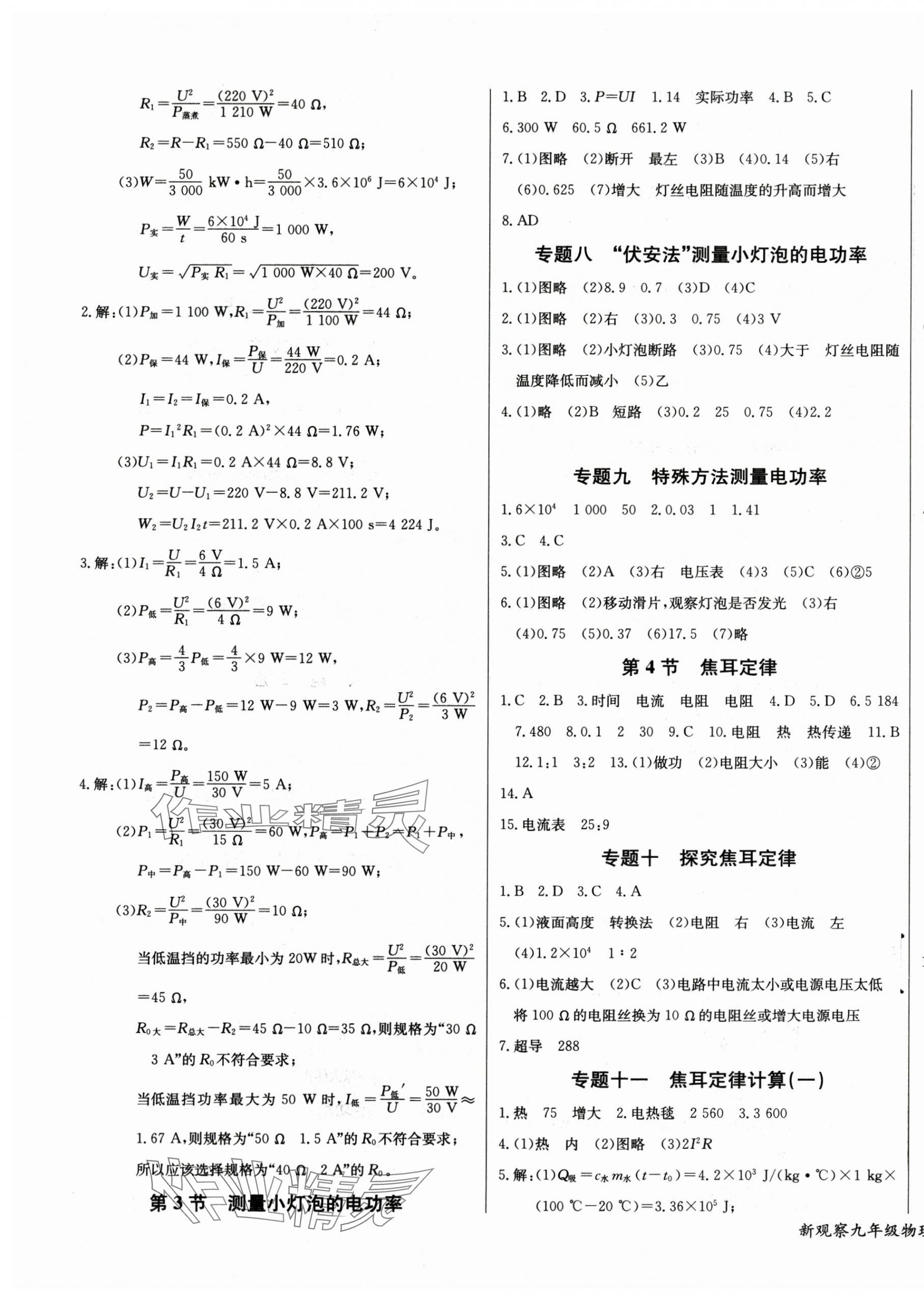 2025年思維新觀察九年級(jí)物理下冊(cè)人教版 第3頁(yè)