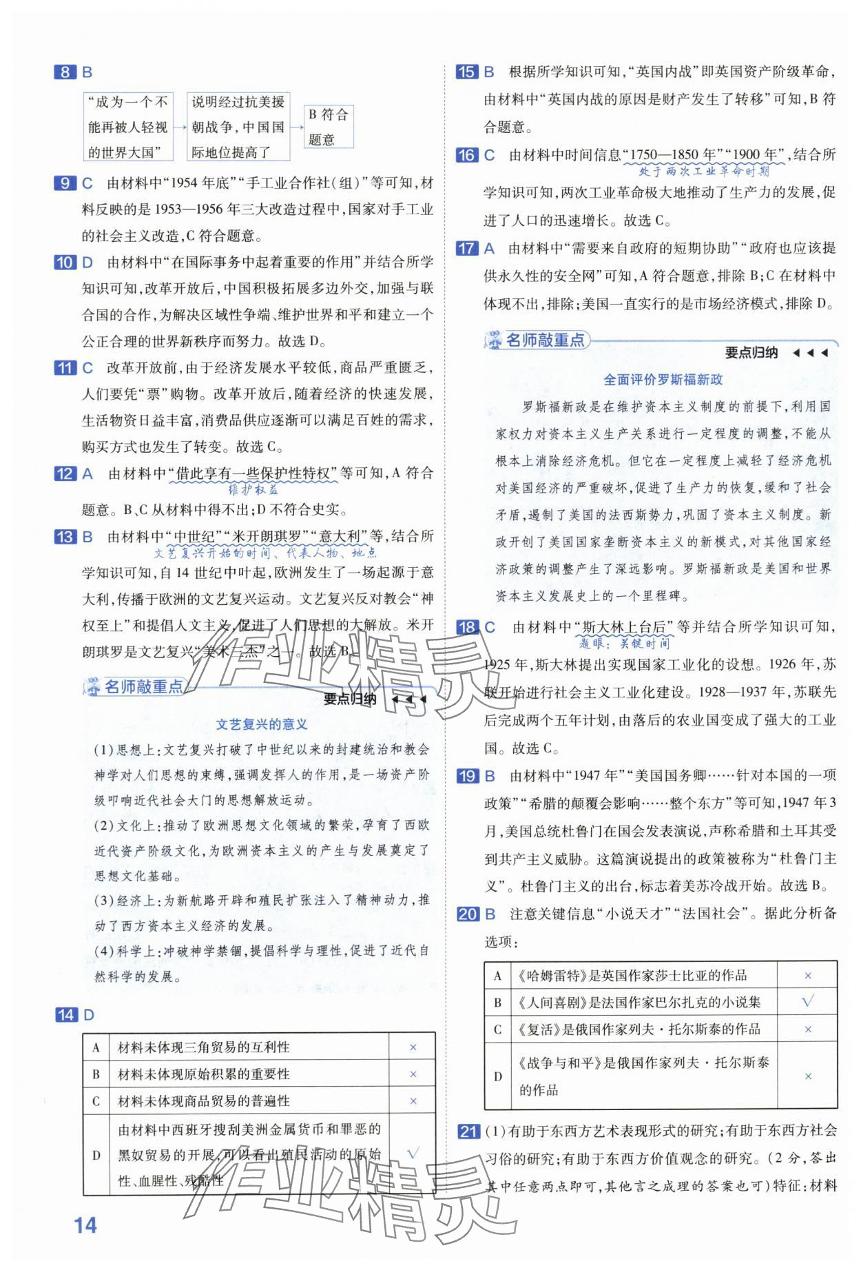 2024年金考卷45套匯編歷史河南專版 第14頁(yè)