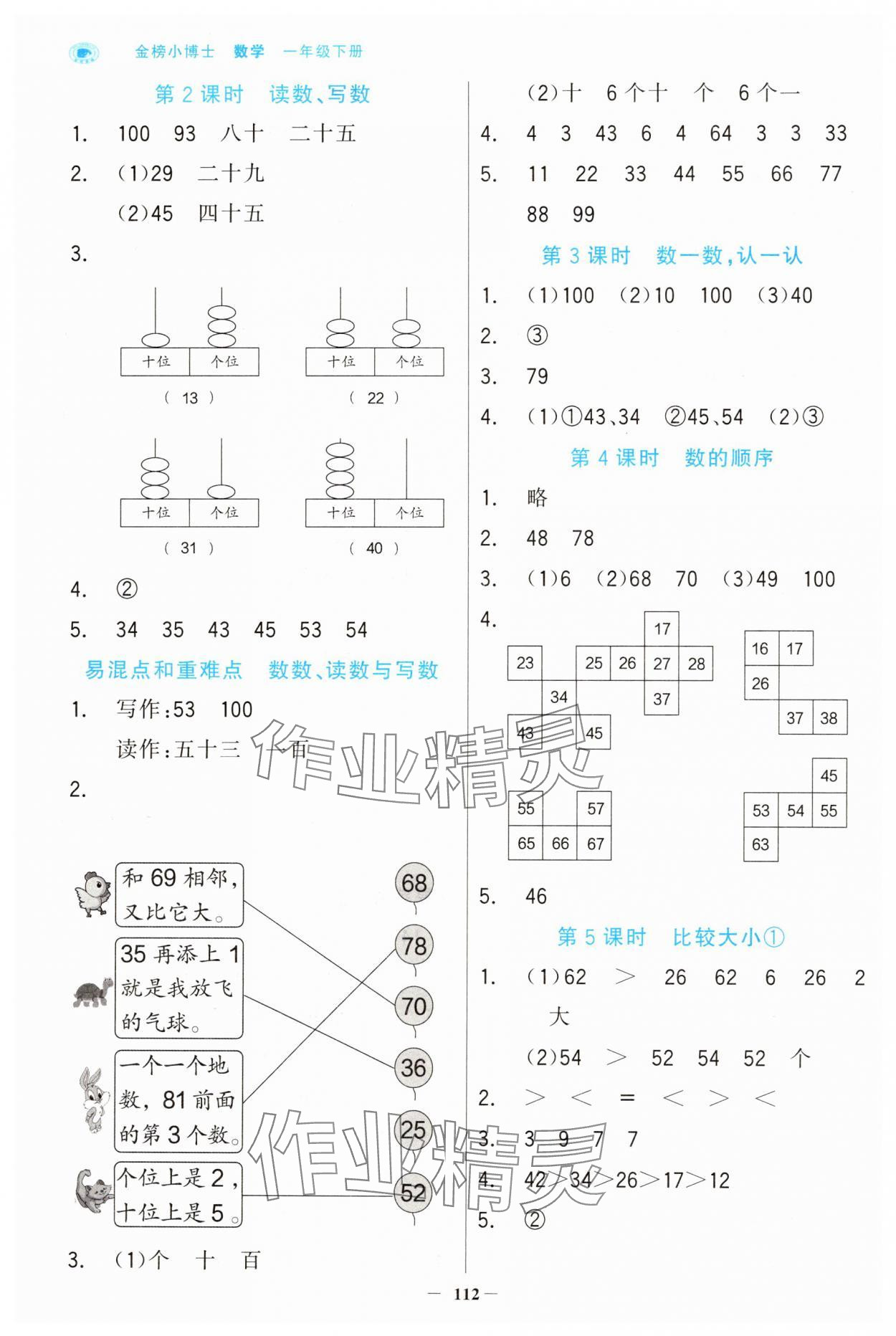 2025年世纪金榜金榜小博士一年级数学下册人教版 第4页