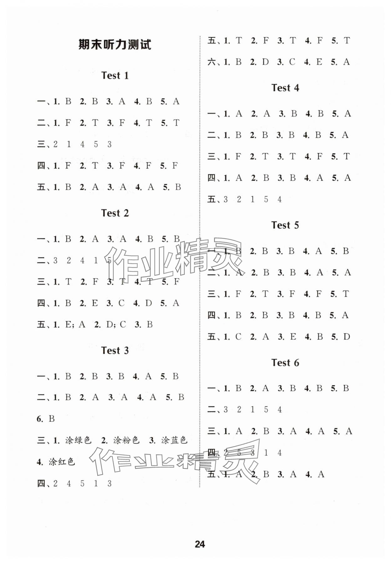 2025年通城學(xué)典小學(xué)英語聽力能手一年級上冊譯林版 第6頁