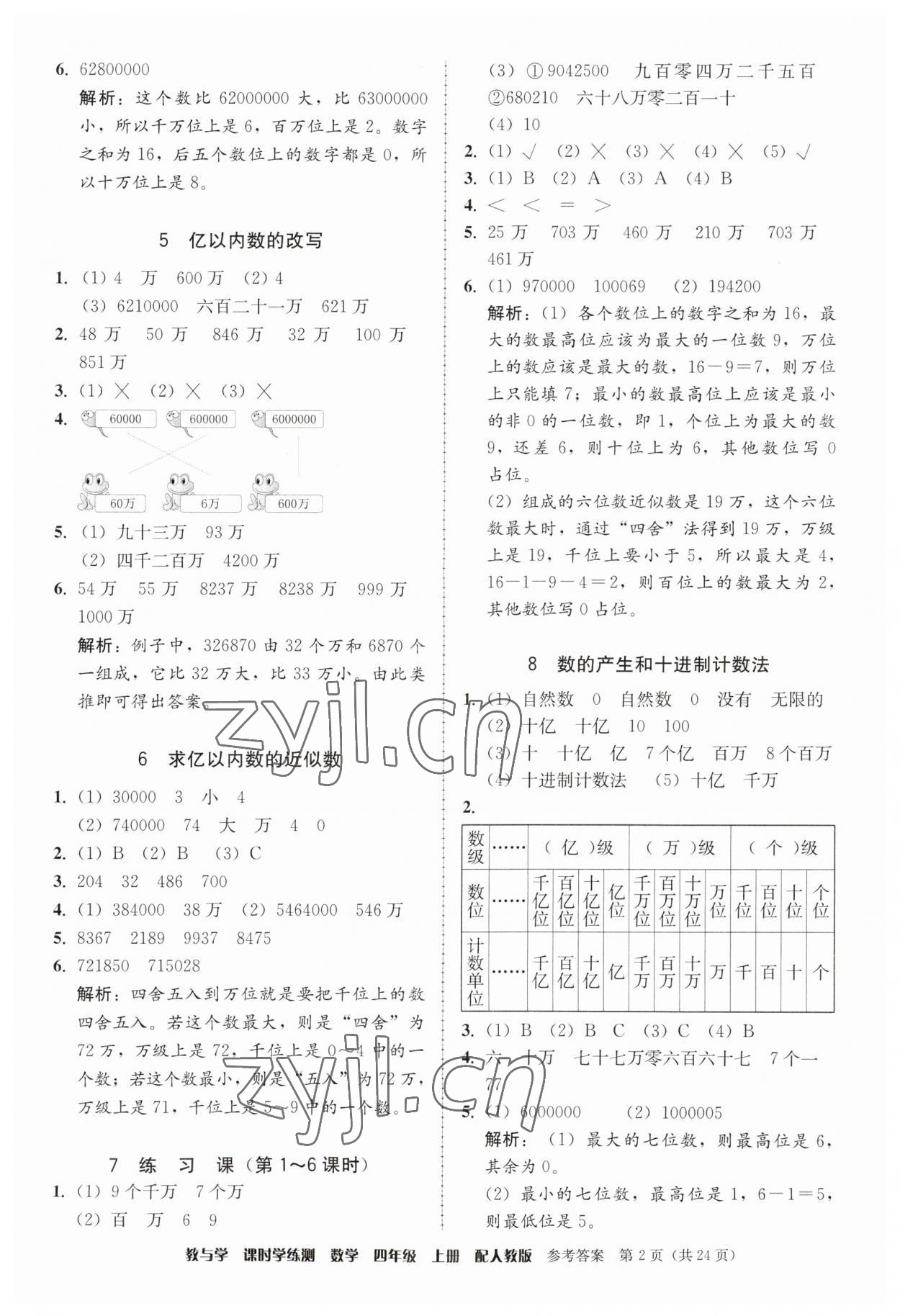 2023年教與學課時學練測四年級數學上冊人教版 第2頁