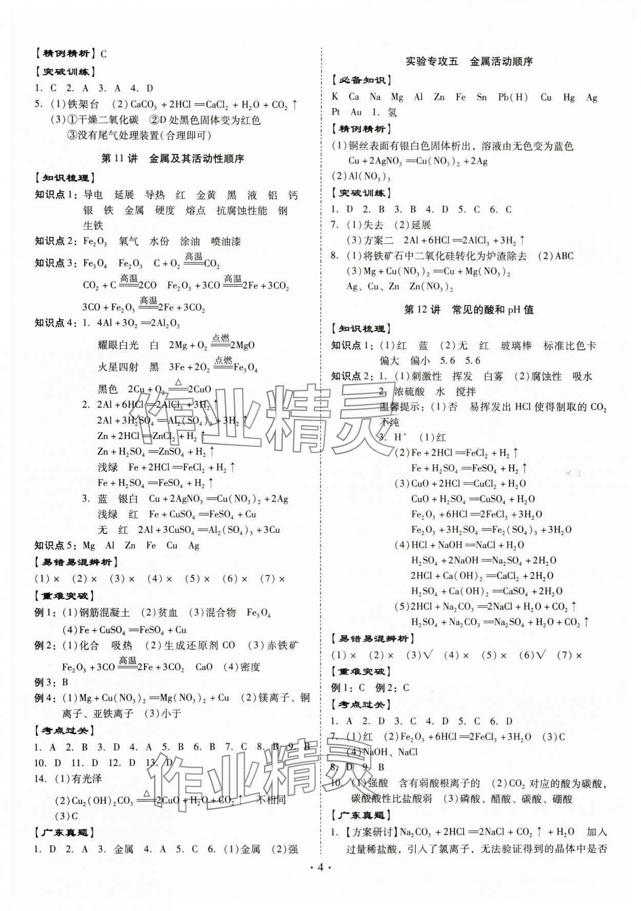 2025年金牌中考總復(fù)習(xí)化學(xué) 第4頁