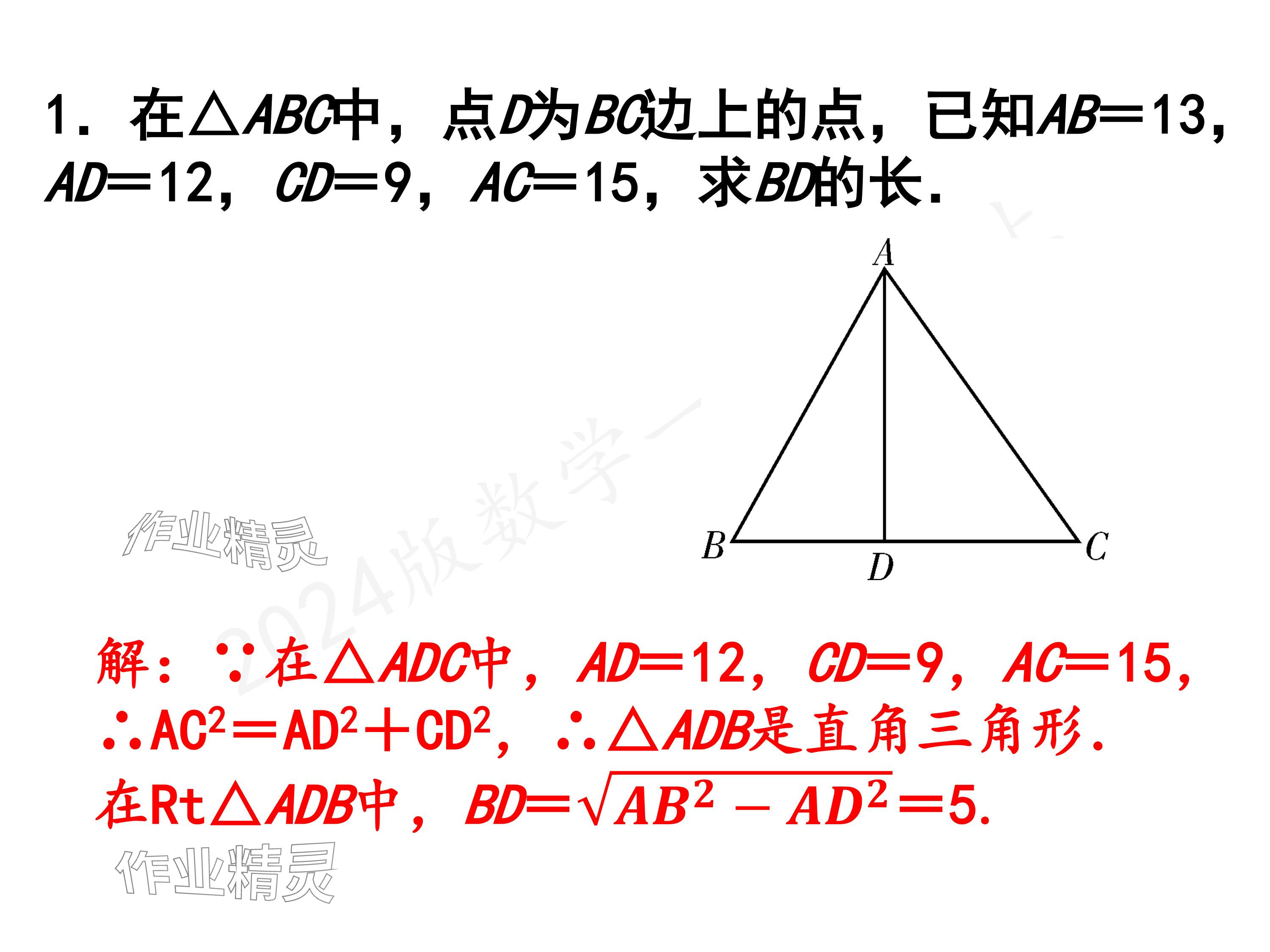 2024年一本通武漢出版社八年級(jí)數(shù)學(xué)上冊(cè)北師大版精簡(jiǎn)版 參考答案第9頁