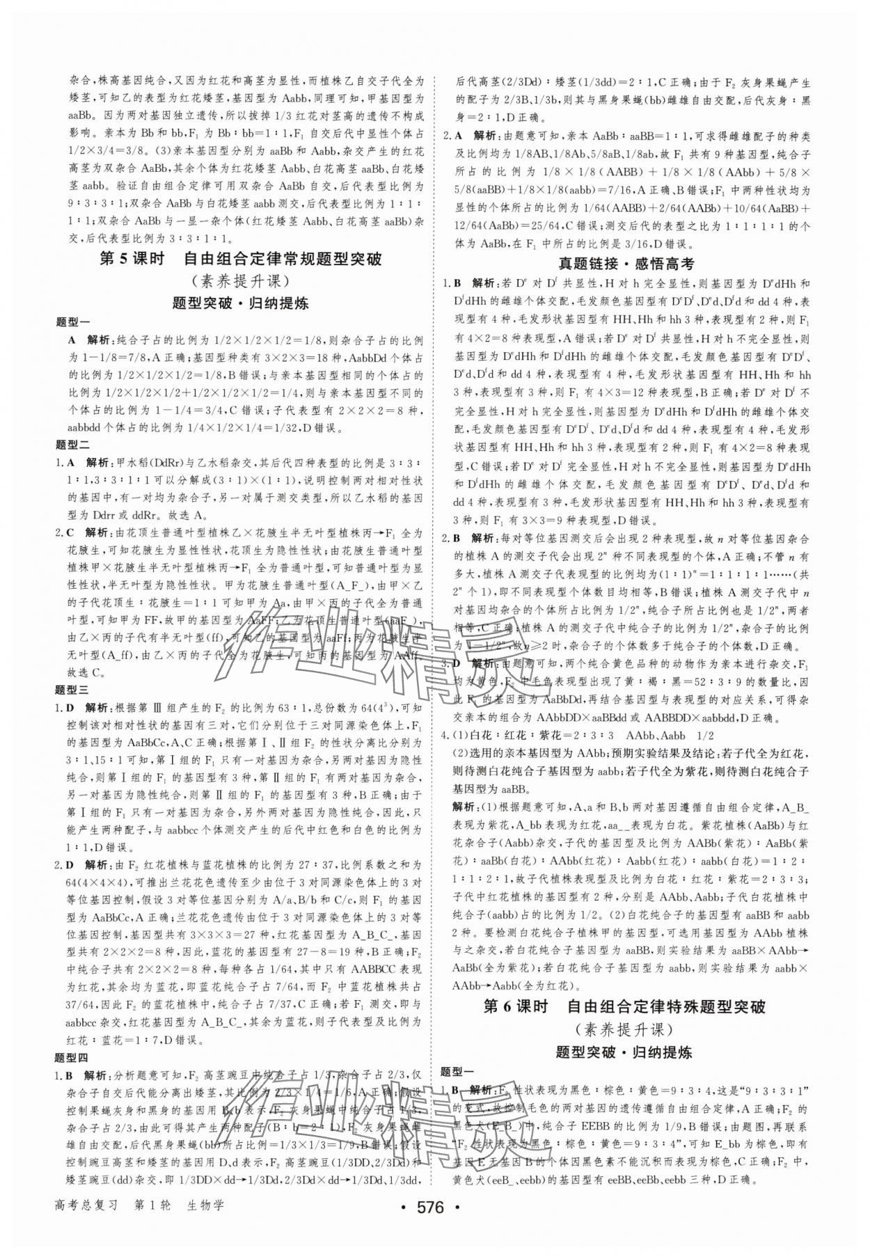 2025年優(yōu)化指導高中生物人教版 參考答案第26頁