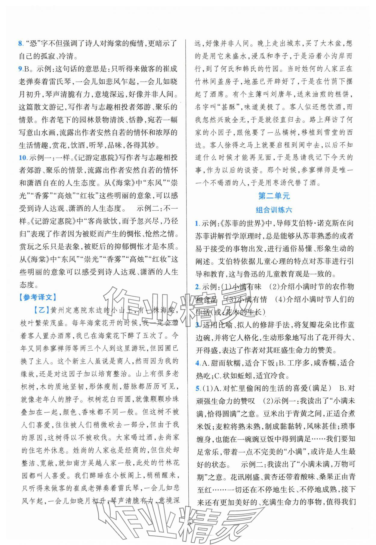 2024年全優(yōu)方案組合訓練八年級語文下冊人教版 第5頁