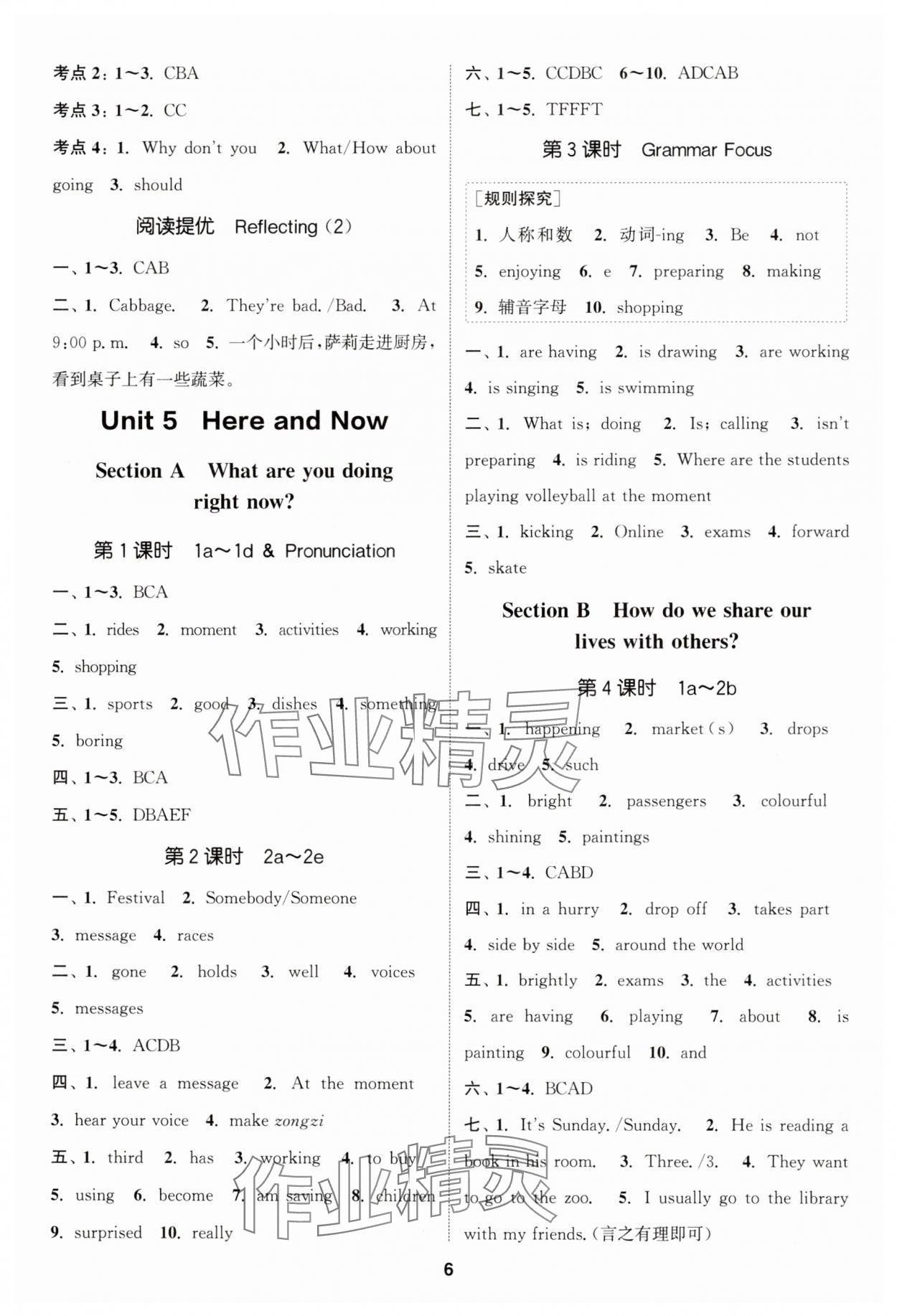 2025年通城學典課時作業本七年級英語下冊人教版 第6頁