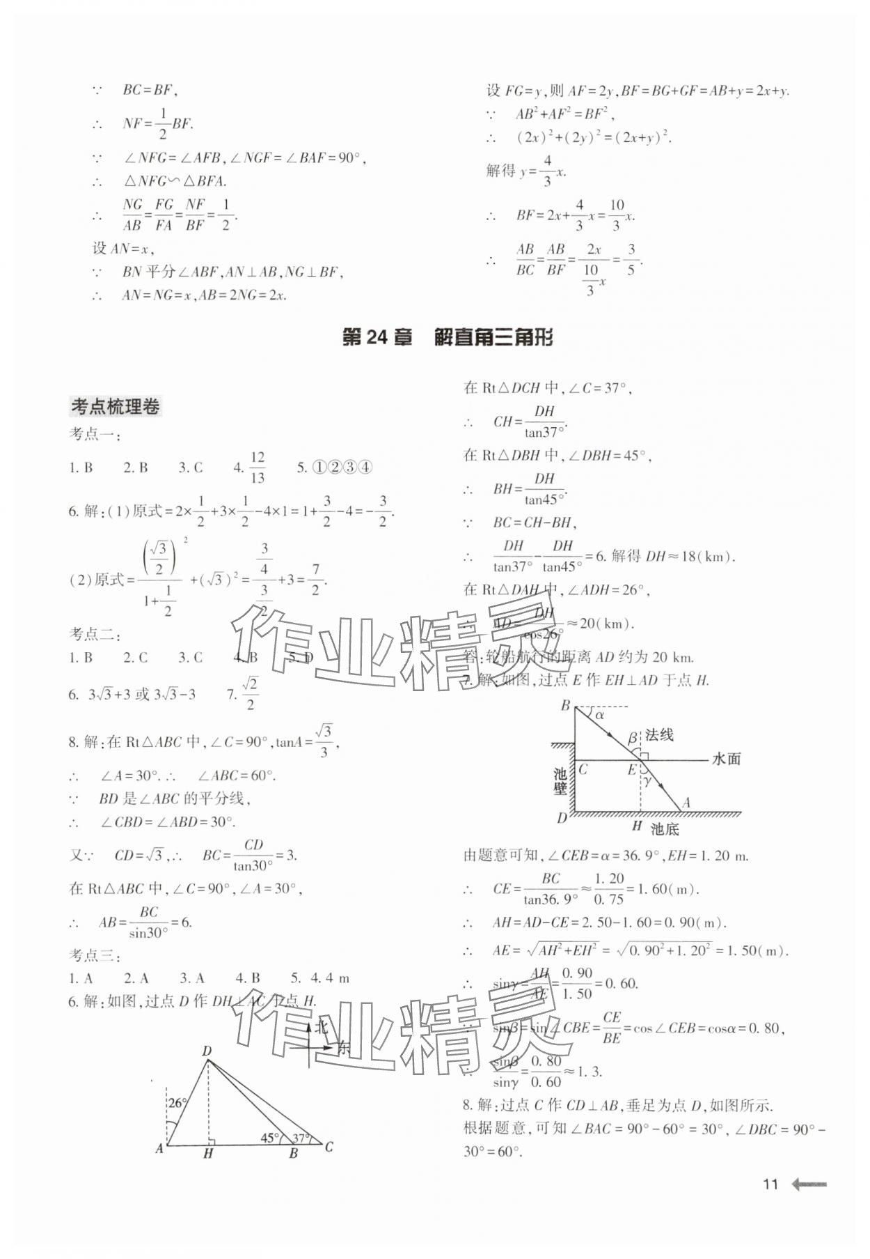 2024年節(jié)節(jié)高大象出版社九年級數(shù)學(xué)全一冊北師大版 第11頁