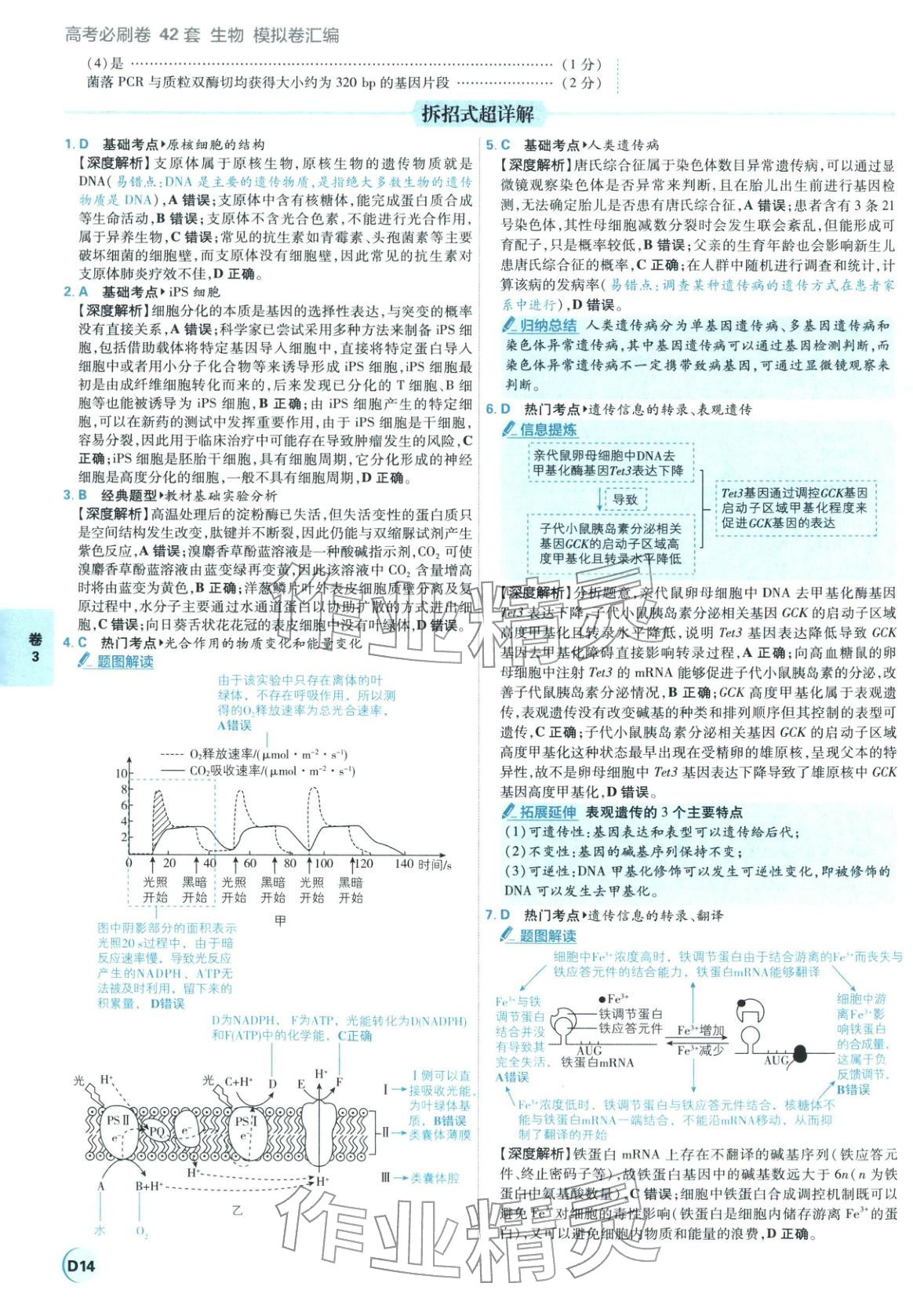 2026年理想樹圖書高考必刷卷42套模擬卷匯編高中生物全一冊通用版江蘇專版&nbsp;第14頁