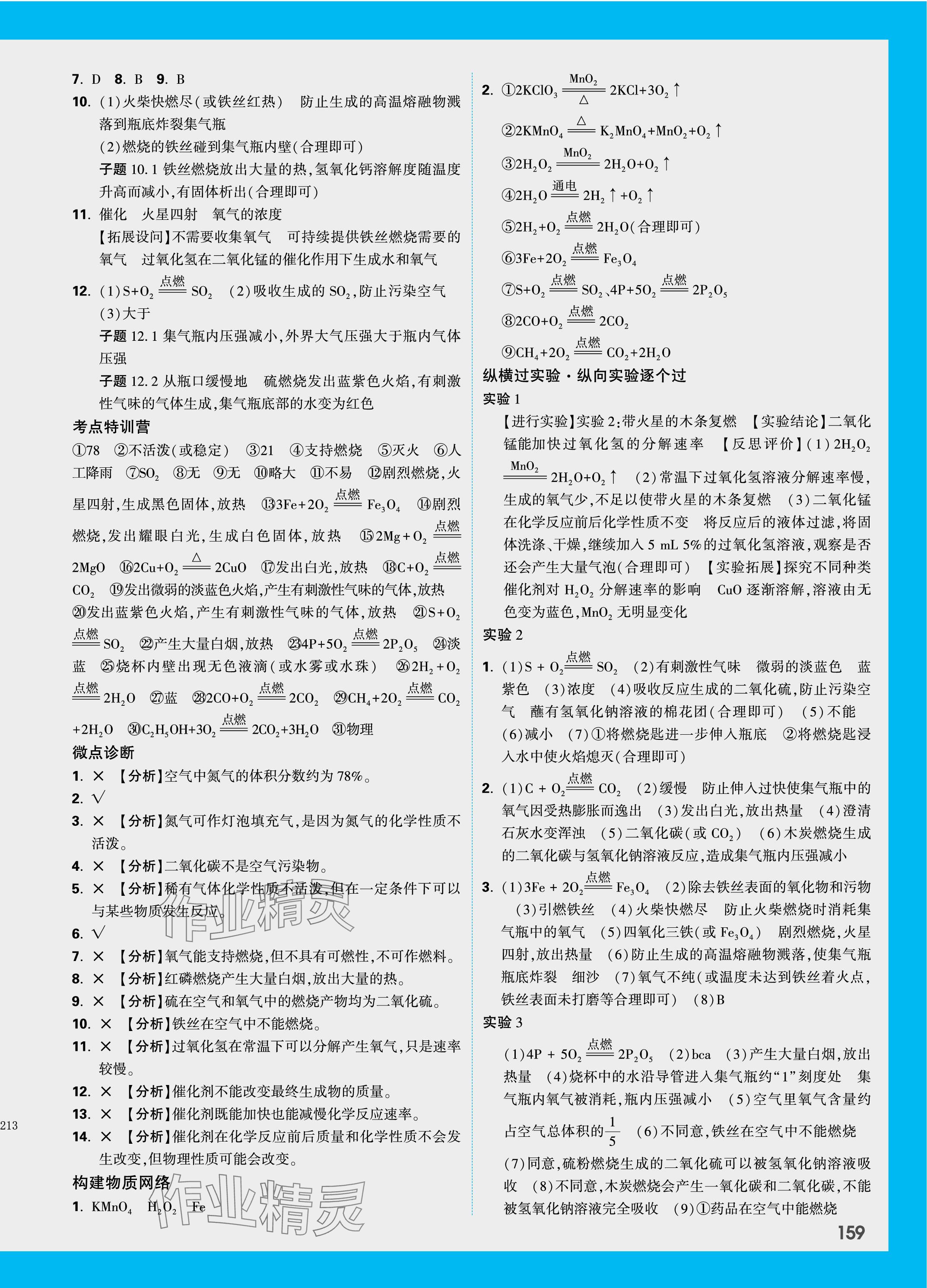 2024年萬唯中考試題研究化學(xué)河北專版 參考答案第7頁