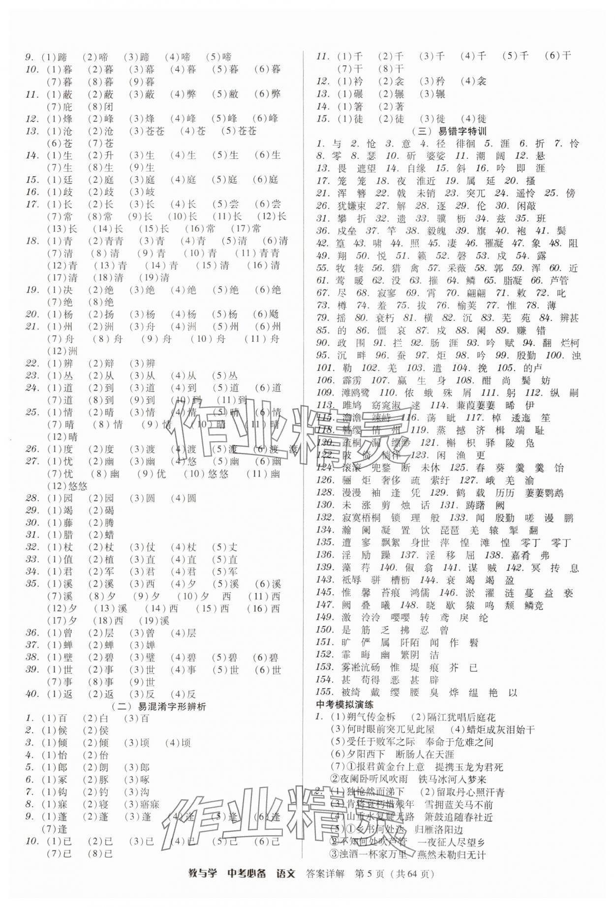 2025年广东中考必备语文 第5页