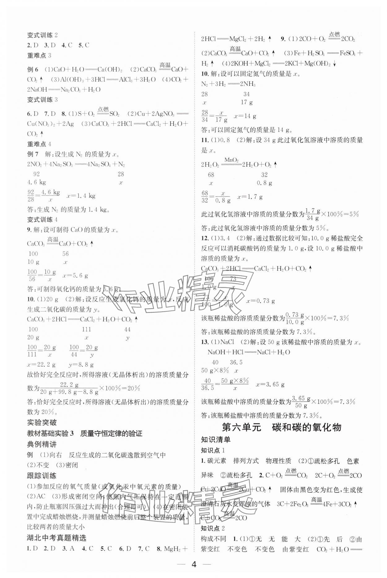 2025年名師測(cè)控中考特訓(xùn)方案化學(xué)湖北專(zhuān)版 第4頁(yè)