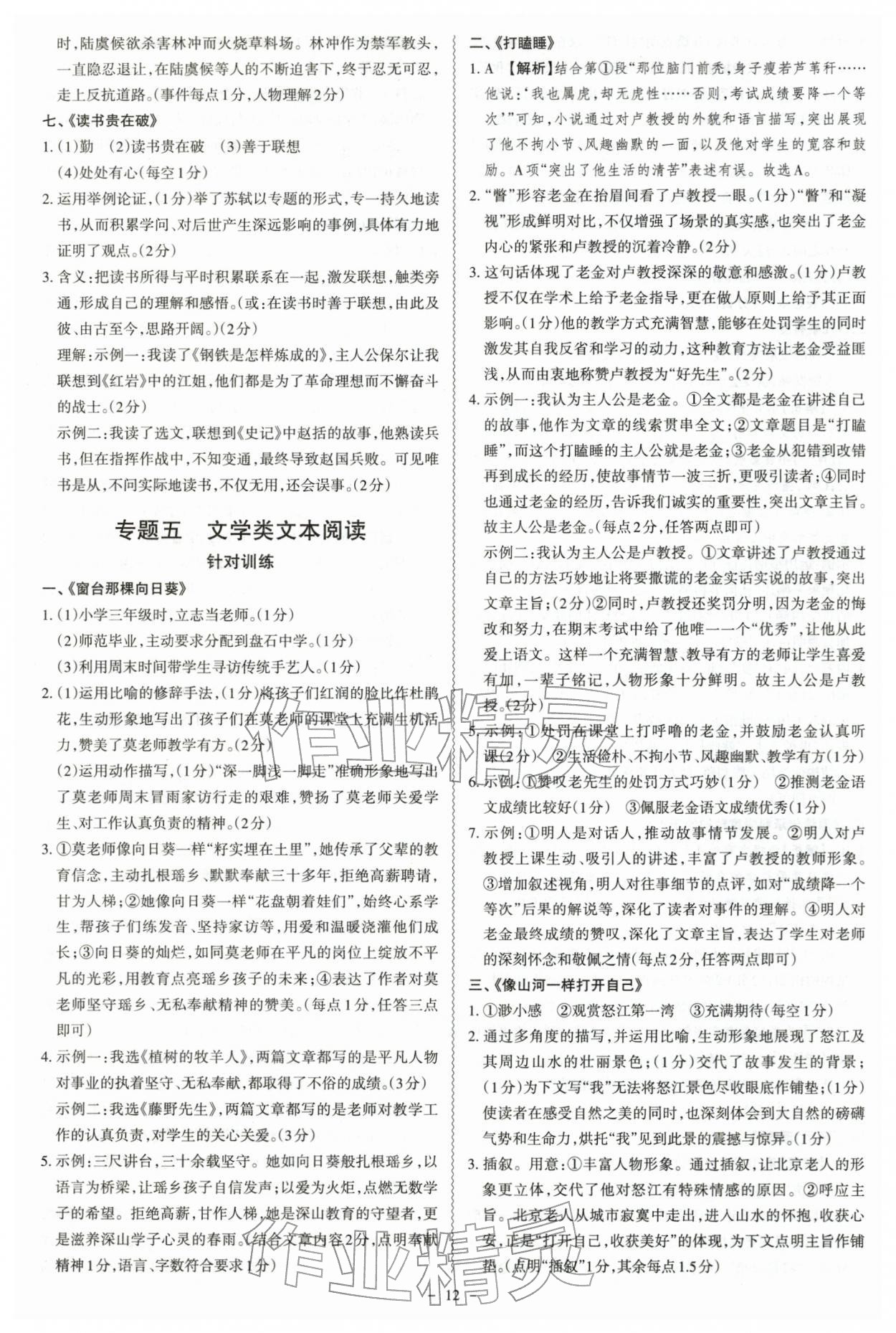 2026年中考冲刺语文广东专版&nbsp;第12页