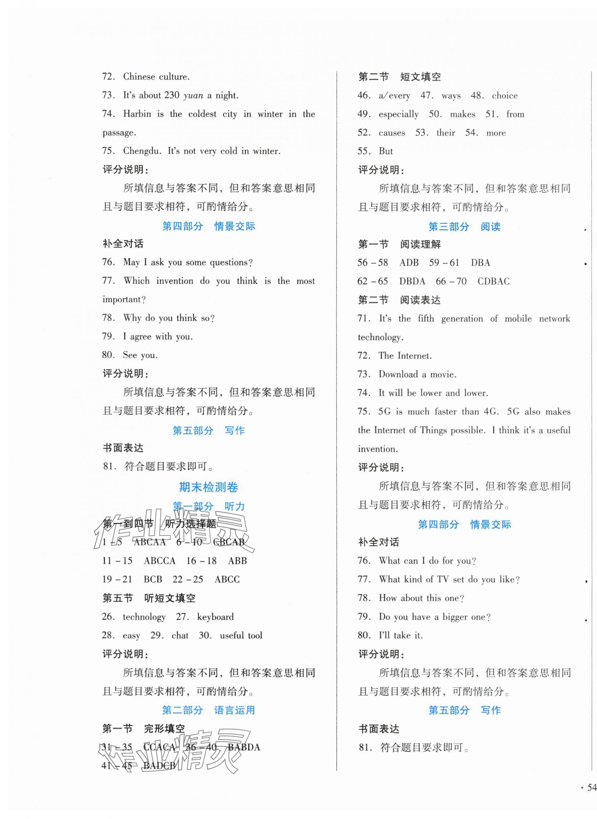 2025年中育1號(hào)金卷分類(lèi)測(cè)試卷八年級(jí)英語(yǔ)下冊(cè)冀教版 第7頁(yè)