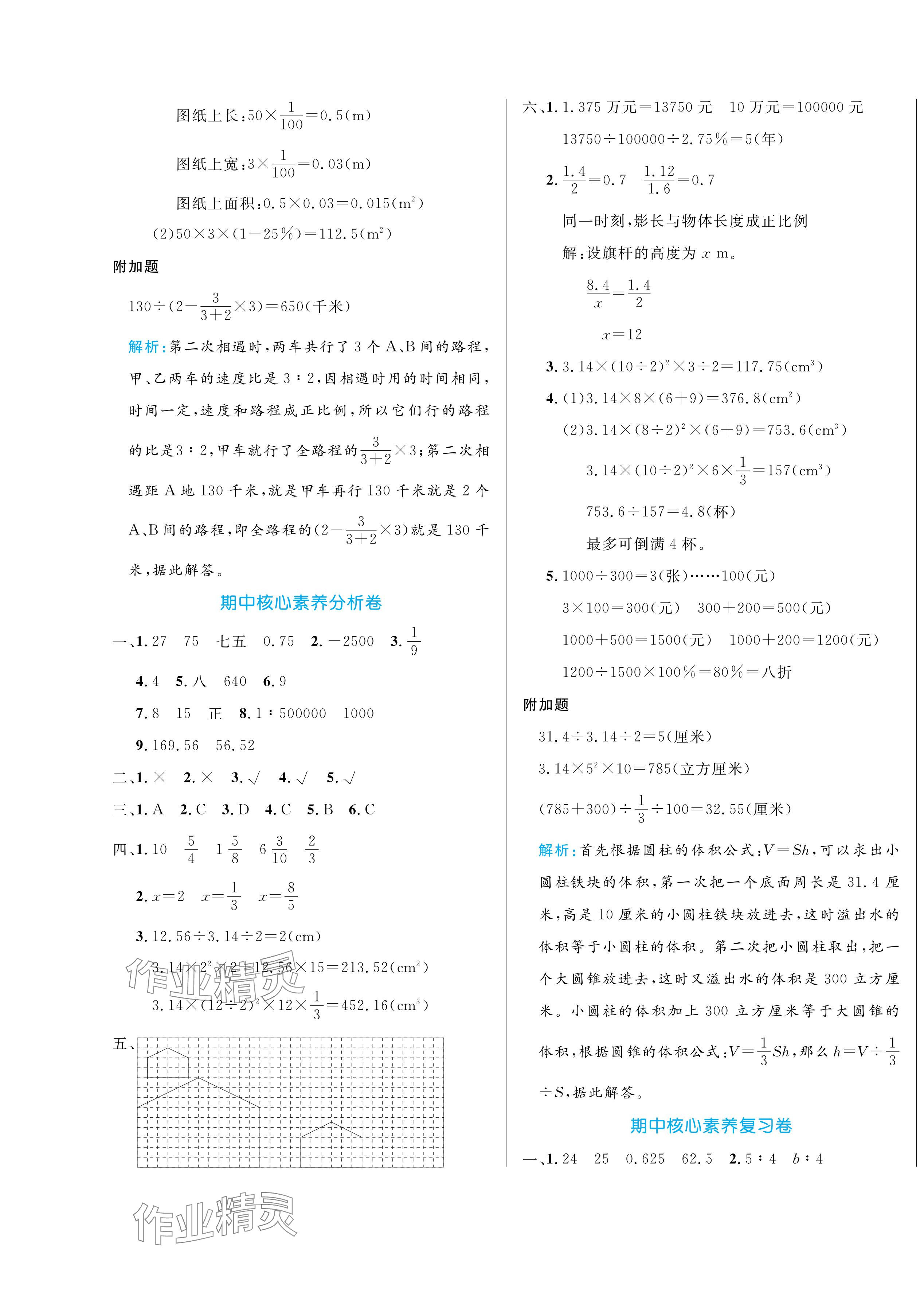 2024年黃岡名卷六年級數(shù)學(xué)下冊人教版 第5頁