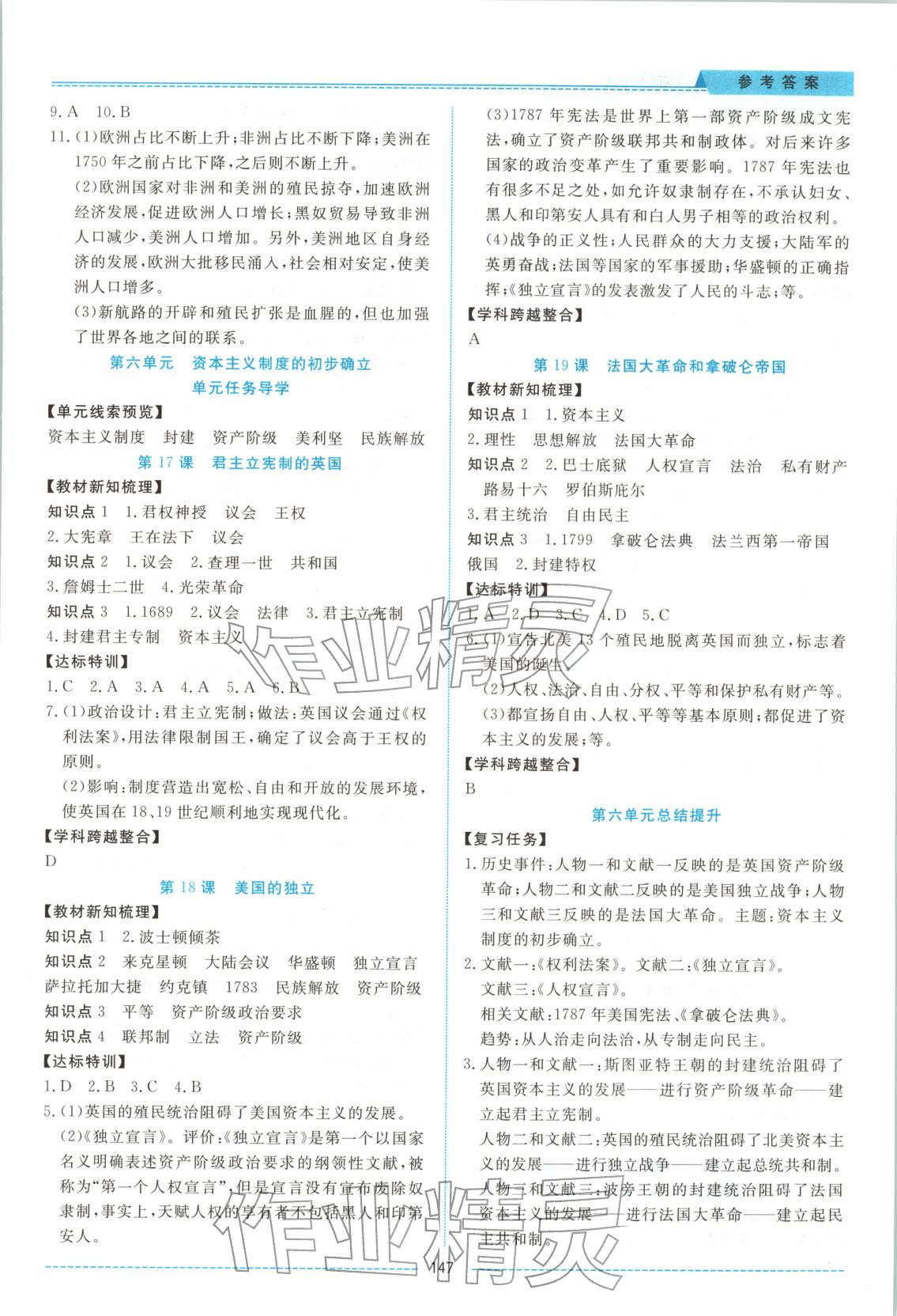 2025年绩优课堂高效提升满分备考九年级历史全一册人教版 第5页