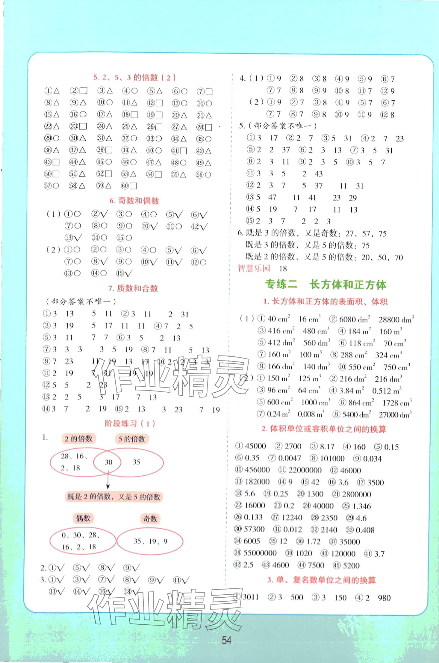 2024年易錯題口算五年級數(shù)學下冊 第2頁