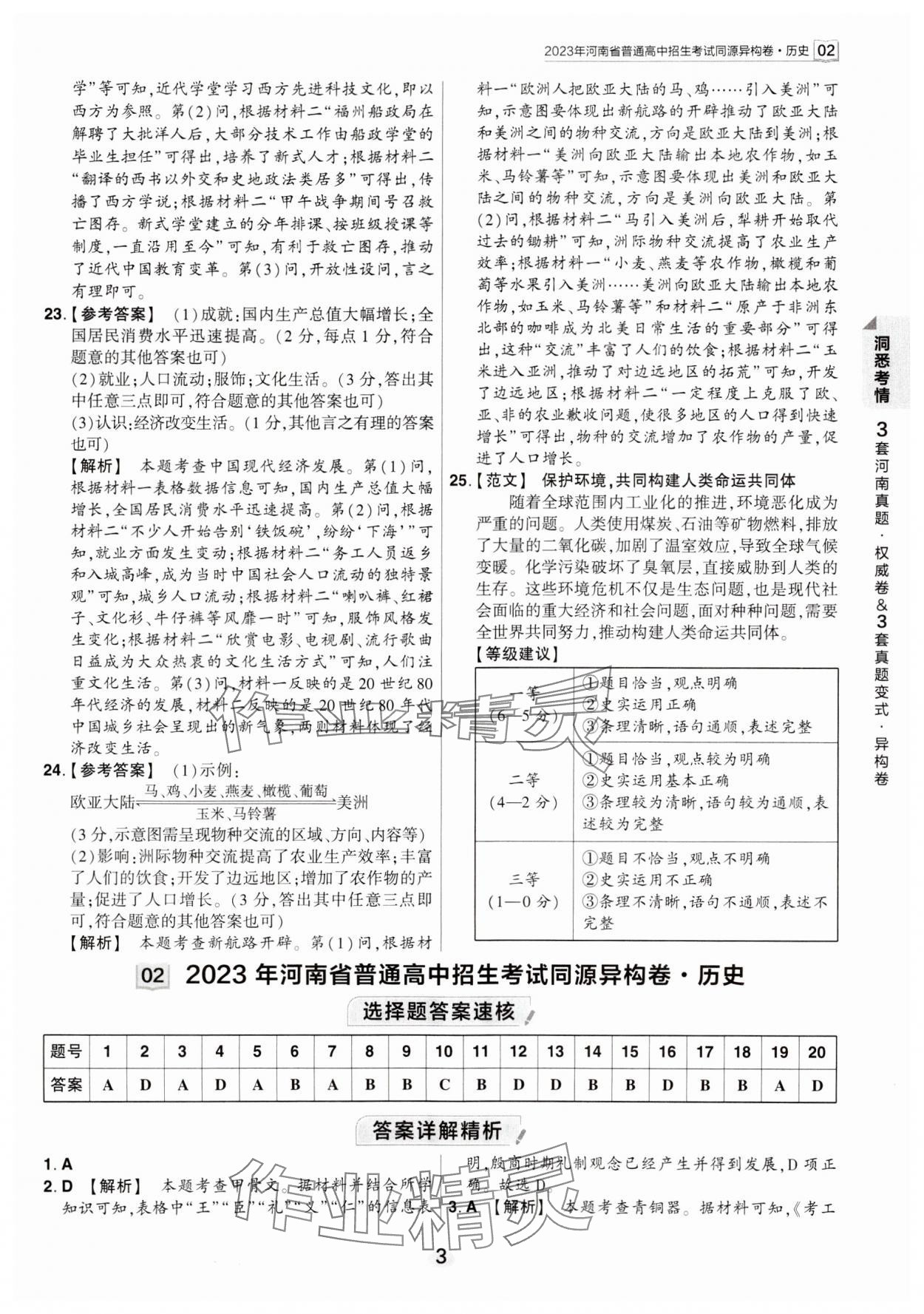 2024年鼎成中考河南中考真題匯編歷史中考 第3頁