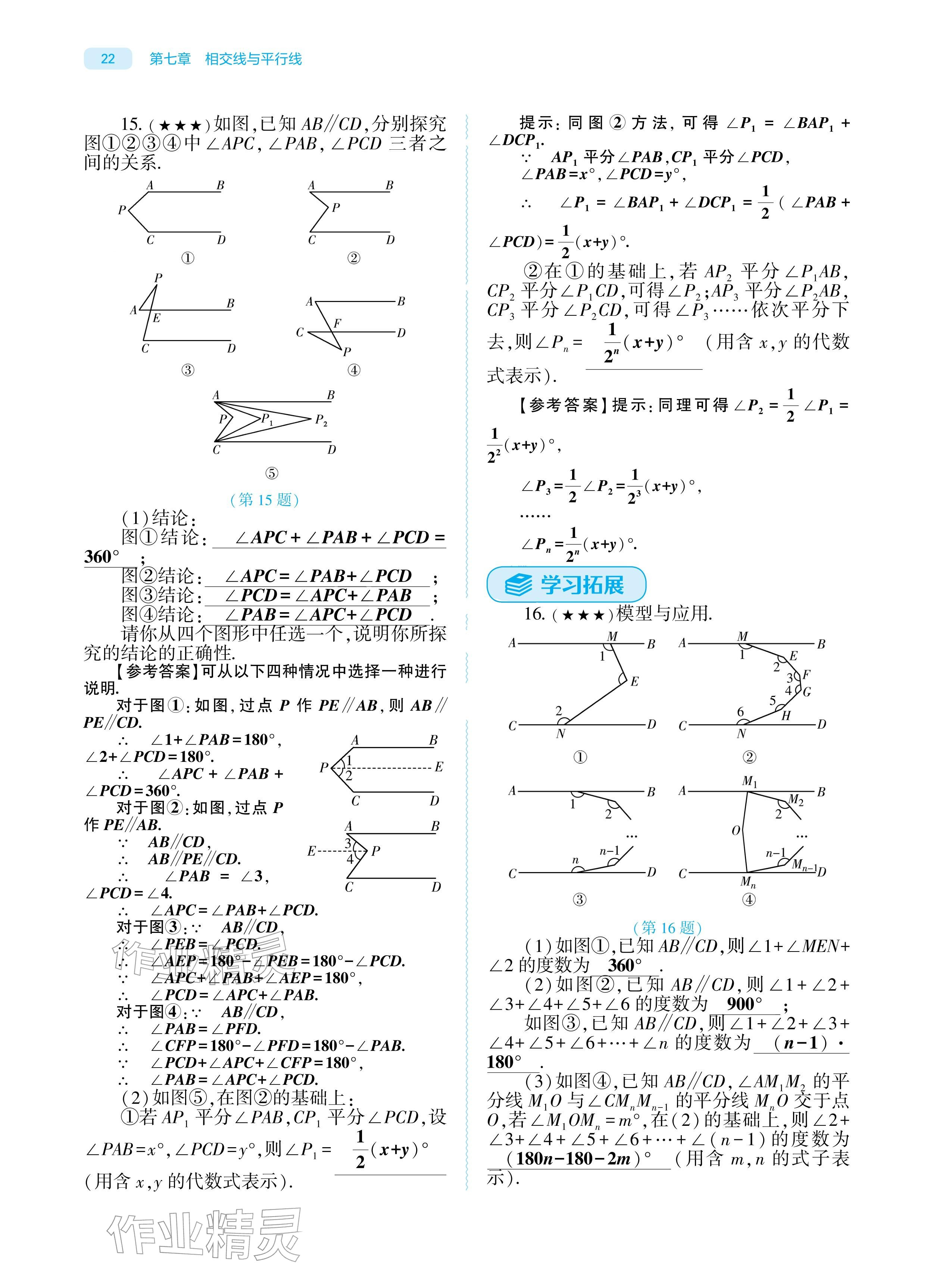 2026年基础训练大象出版社七年级数学下册人教版&nbsp;参考答案第22页