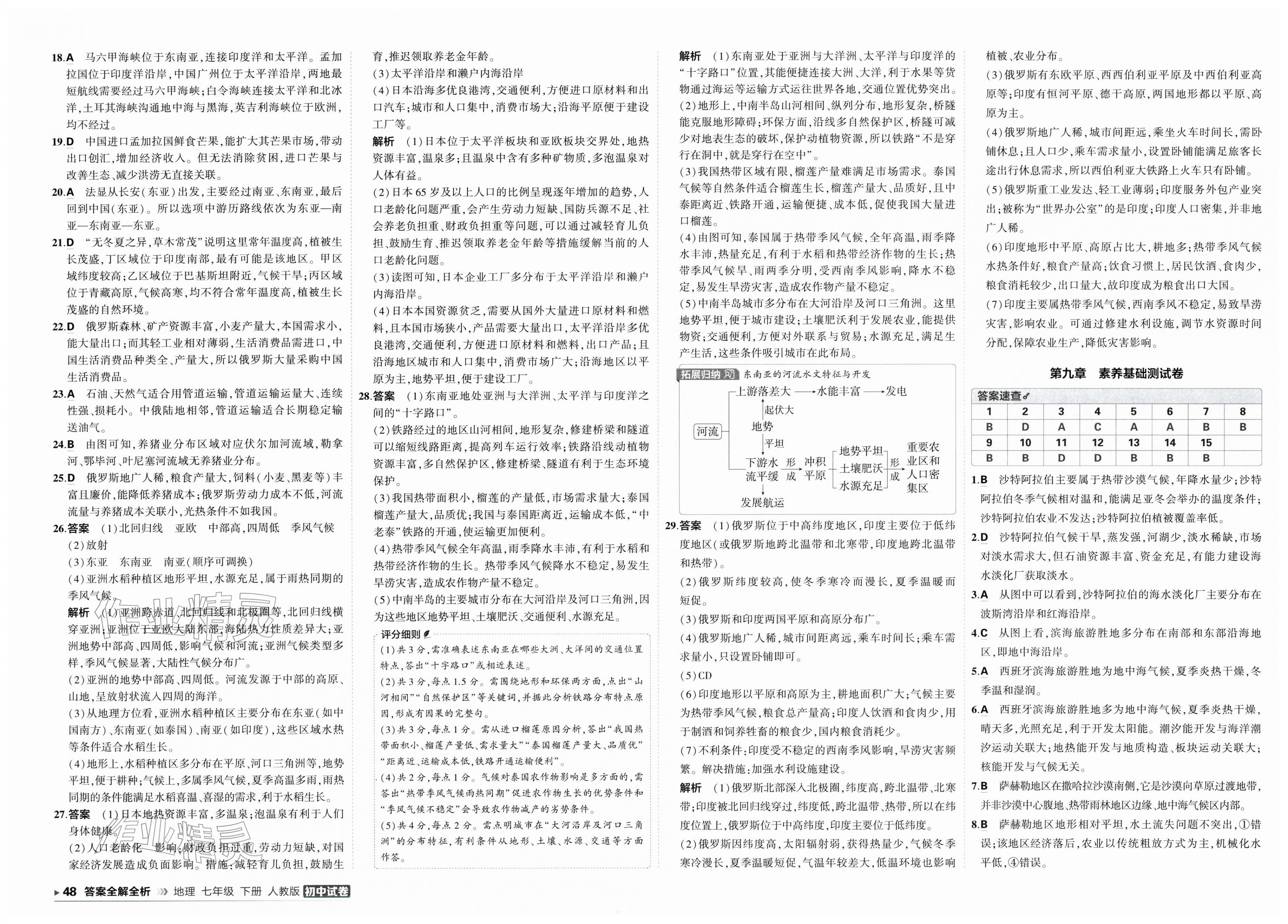 2026年5年中考3年模拟初中试卷七年级地理下册人教版&nbsp;第4页