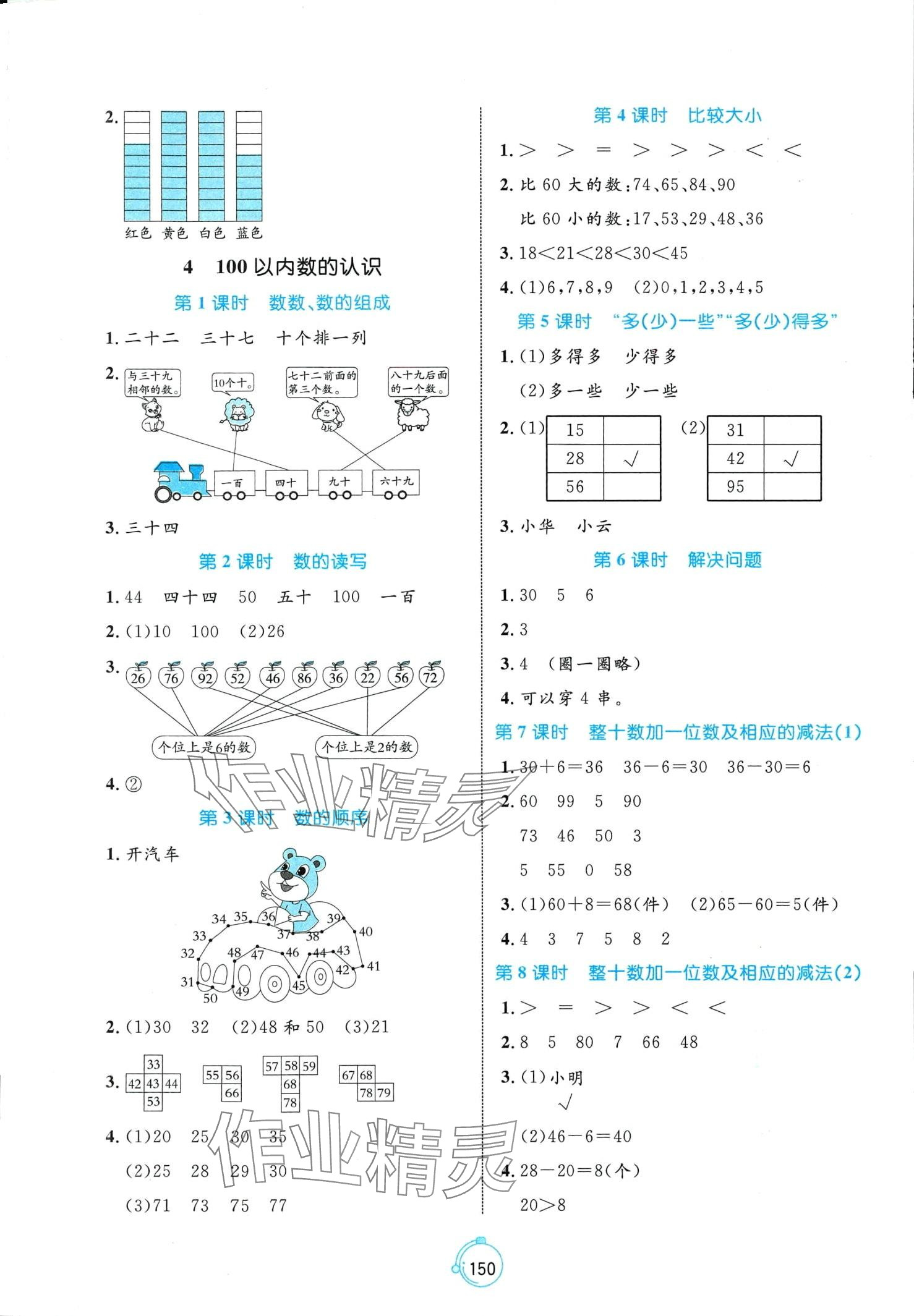 2024年黃岡名師天天練一年級(jí)數(shù)學(xué)下冊(cè)人教版福建專(zhuān)版 第4頁(yè)