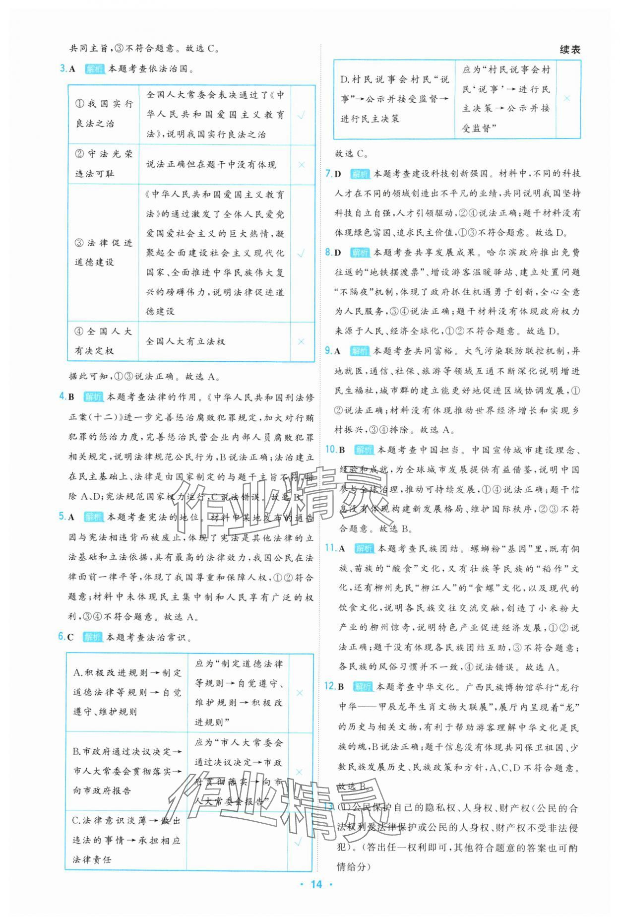 2025年首席中考真題精選道德與法治河北專版 第14頁