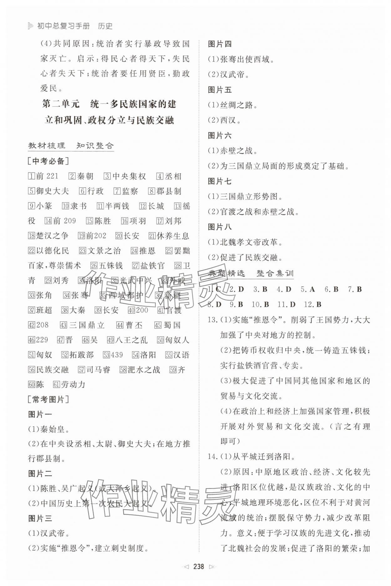 2025年初中总复习手册新世纪出版社历史人教版 第2页