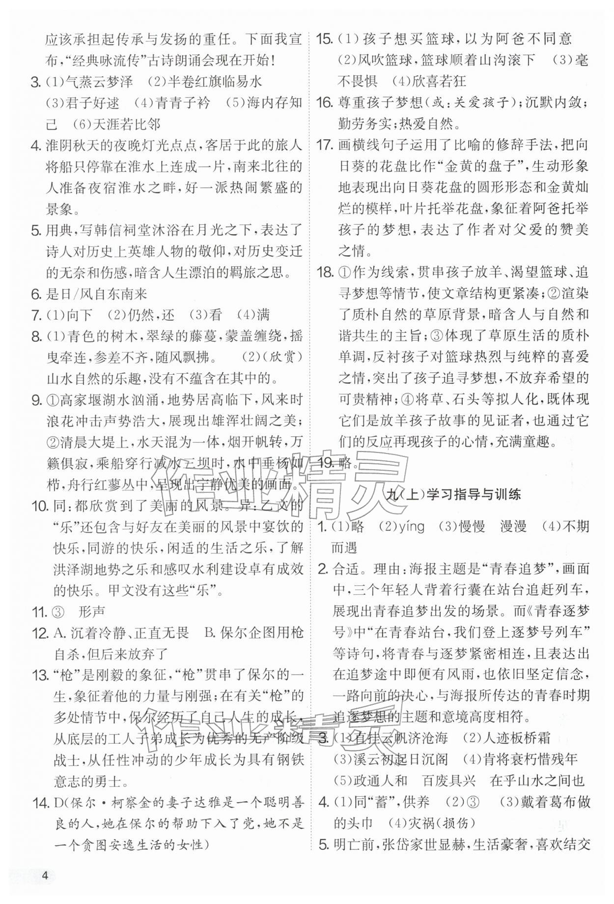 2026年中考复习指南语文吉林教育出版社&nbsp;第4页