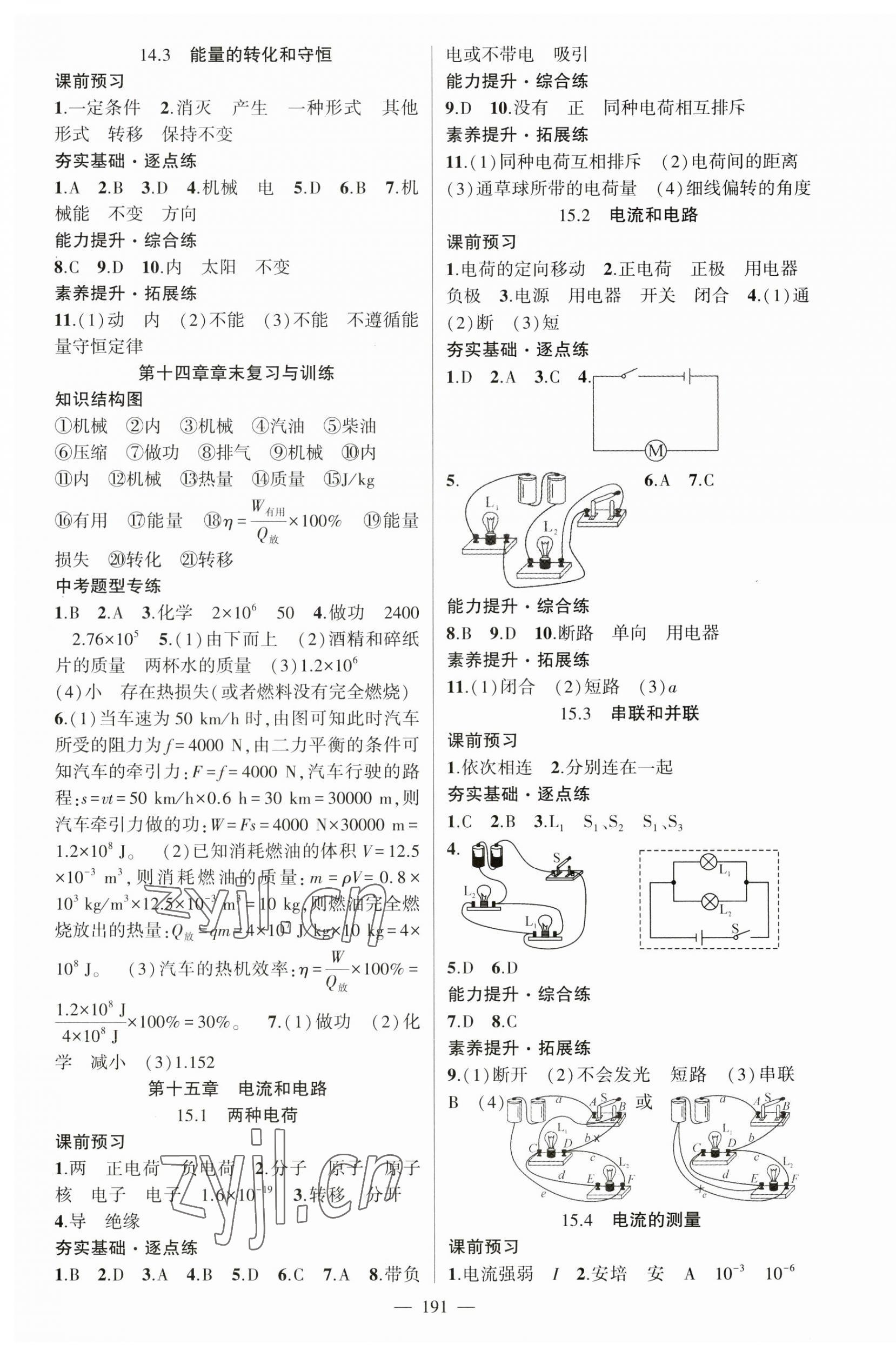 2023年原创新课堂九年级物理全一册人教版深圳专版 第3页