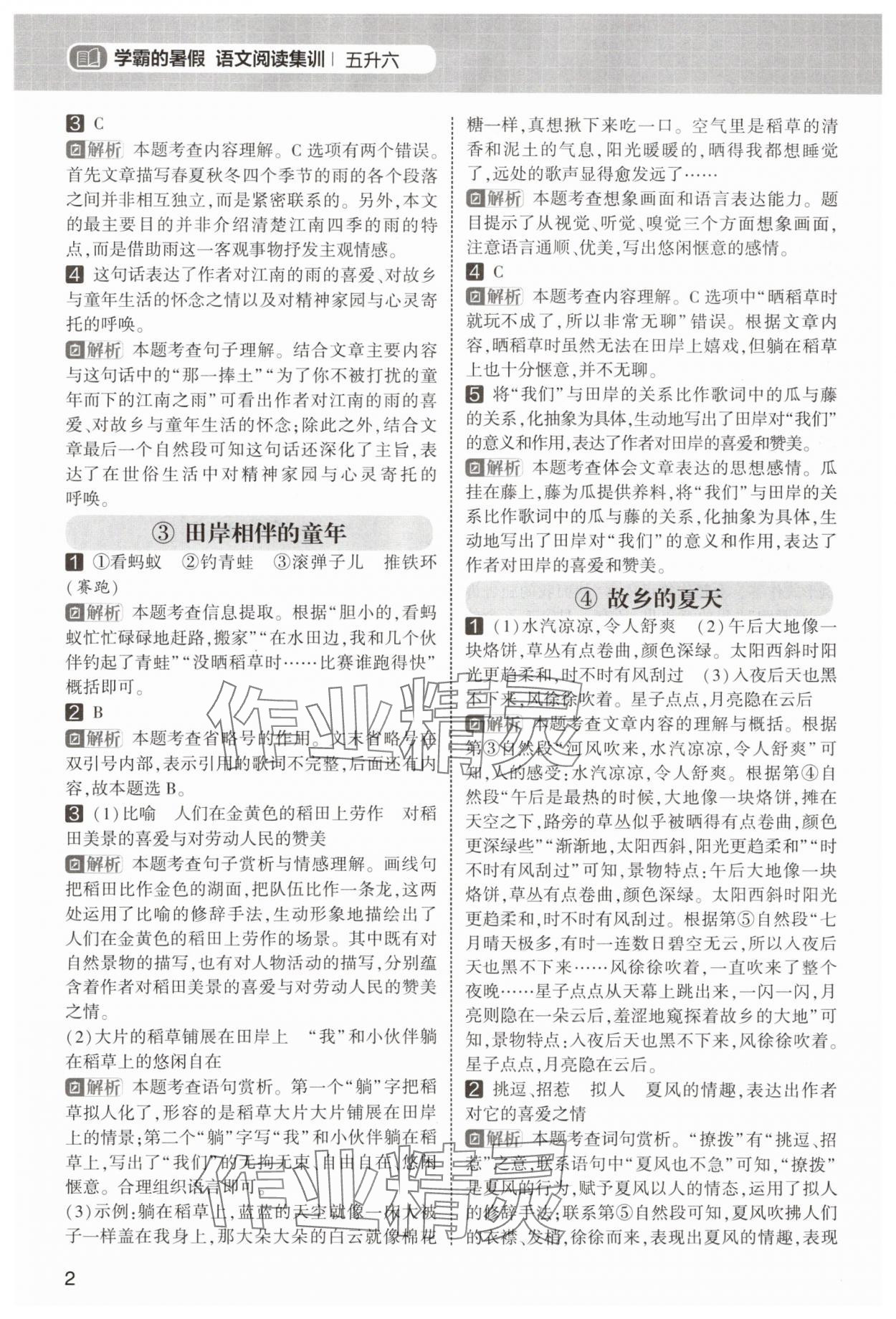 2025年学霸的暑假阅读集训五年级语文 第2页