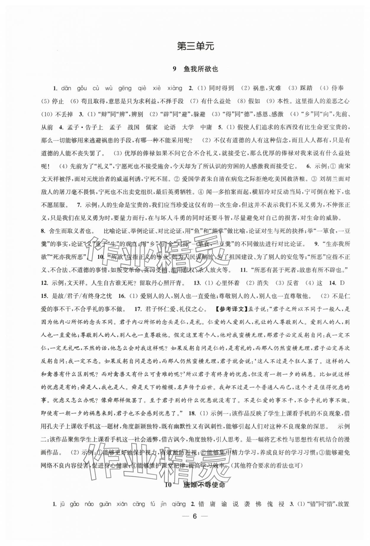2025年創(chuàng)新課時(shí)作業(yè)九年級(jí)語(yǔ)文下冊(cè)人教版 第6頁(yè)